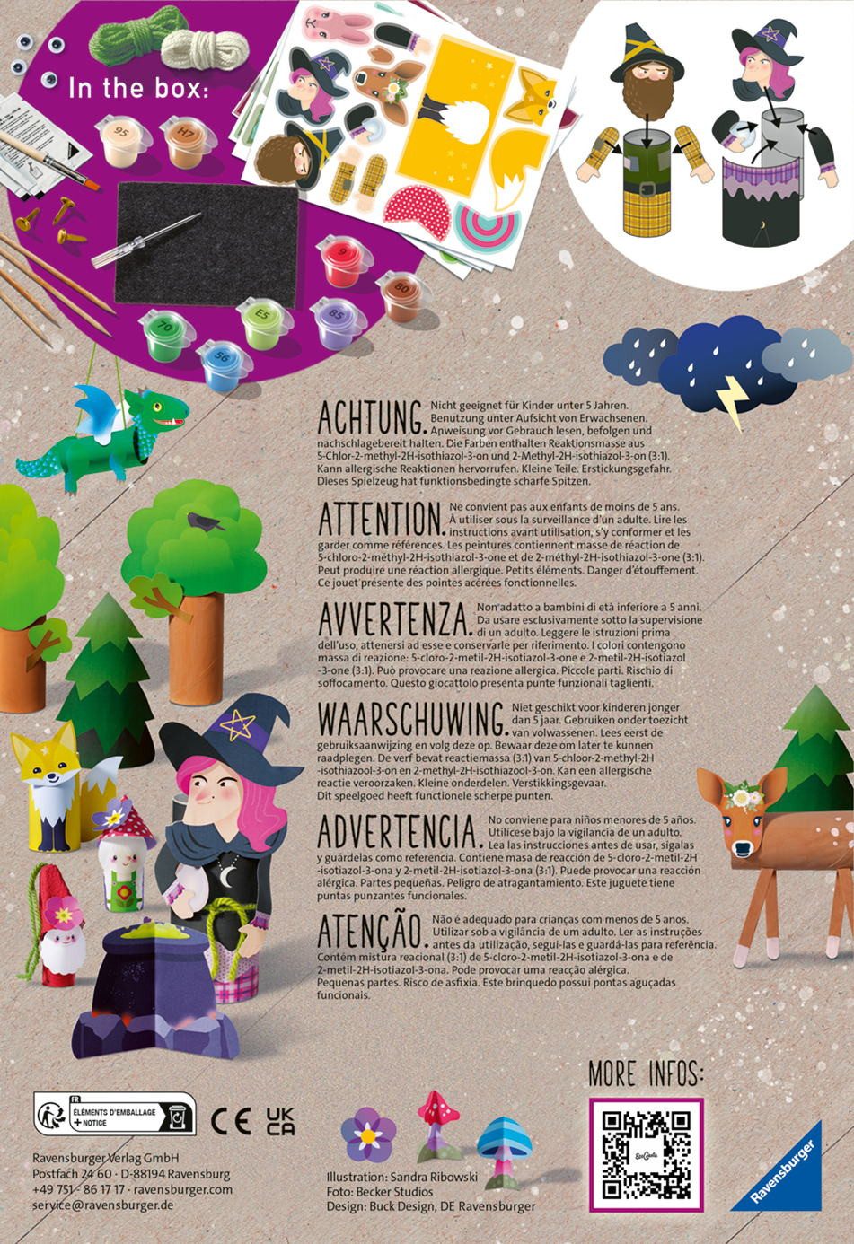 Ravensburger Kreativset Upcycling Basteln EcoCreate Midi Theater Magischer Wald 23921