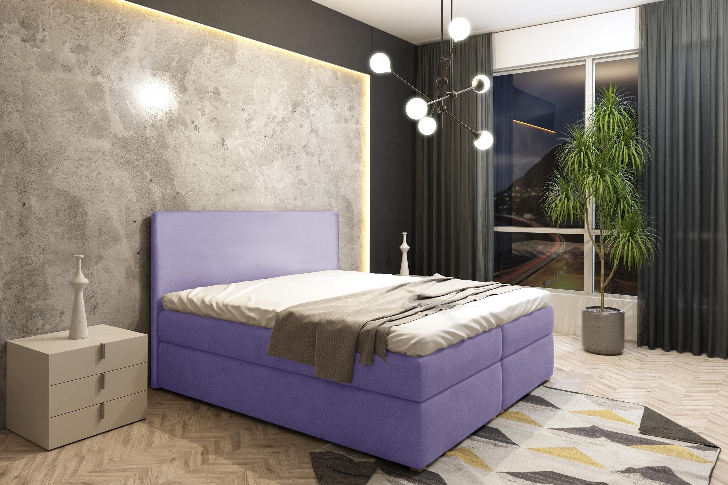99rooms Boxspringbett Lilian (Schlafzimmerbett, Bett), 140/160/180 x 200 cm, mit Bettkasten, mit Bonellfederung