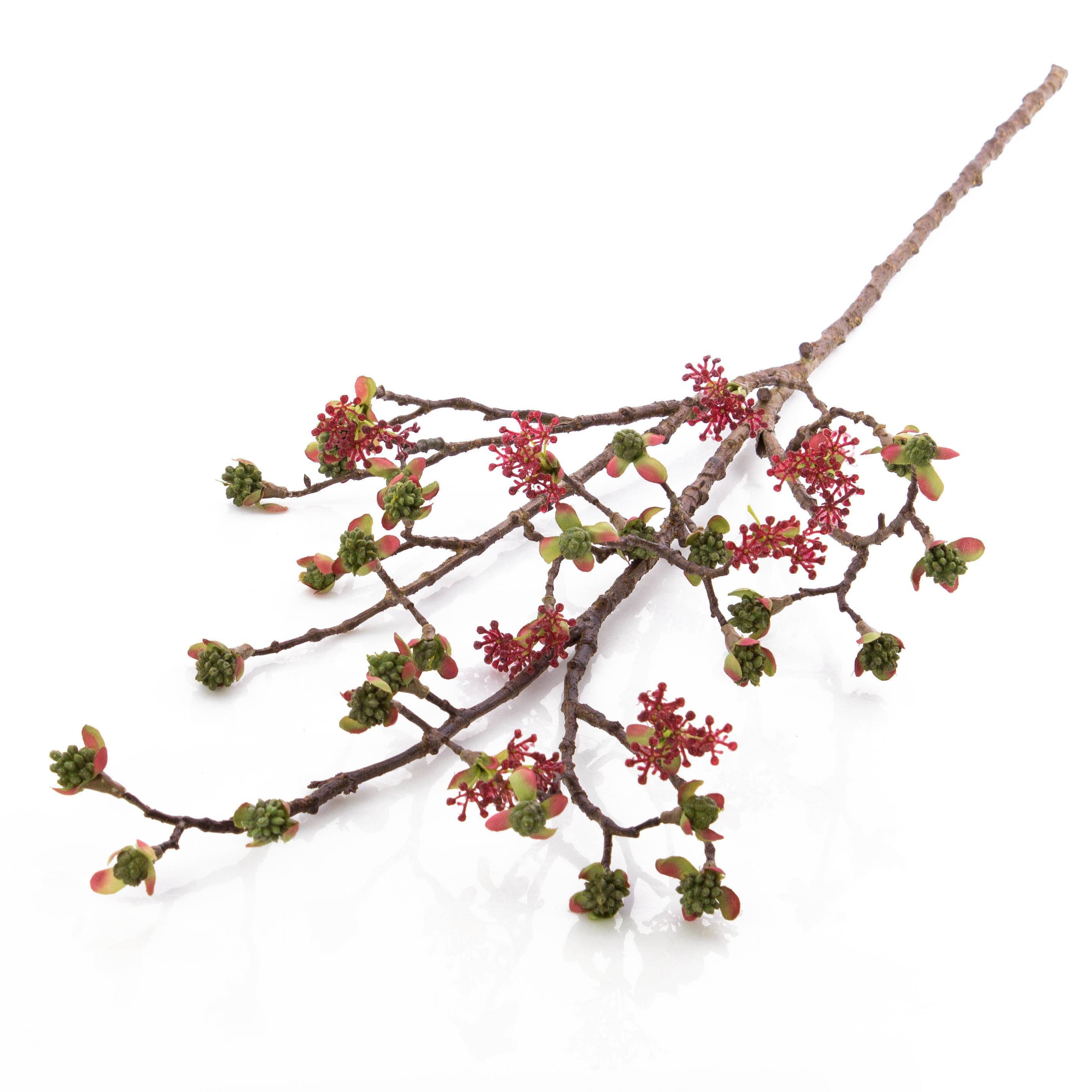 Kunstzweig Künstlicher Ahornzweig Joachim, Knospen, rosa - grün, 110cm Ahorn (Spitzahorn), artplants, Höhe 110.0 cm