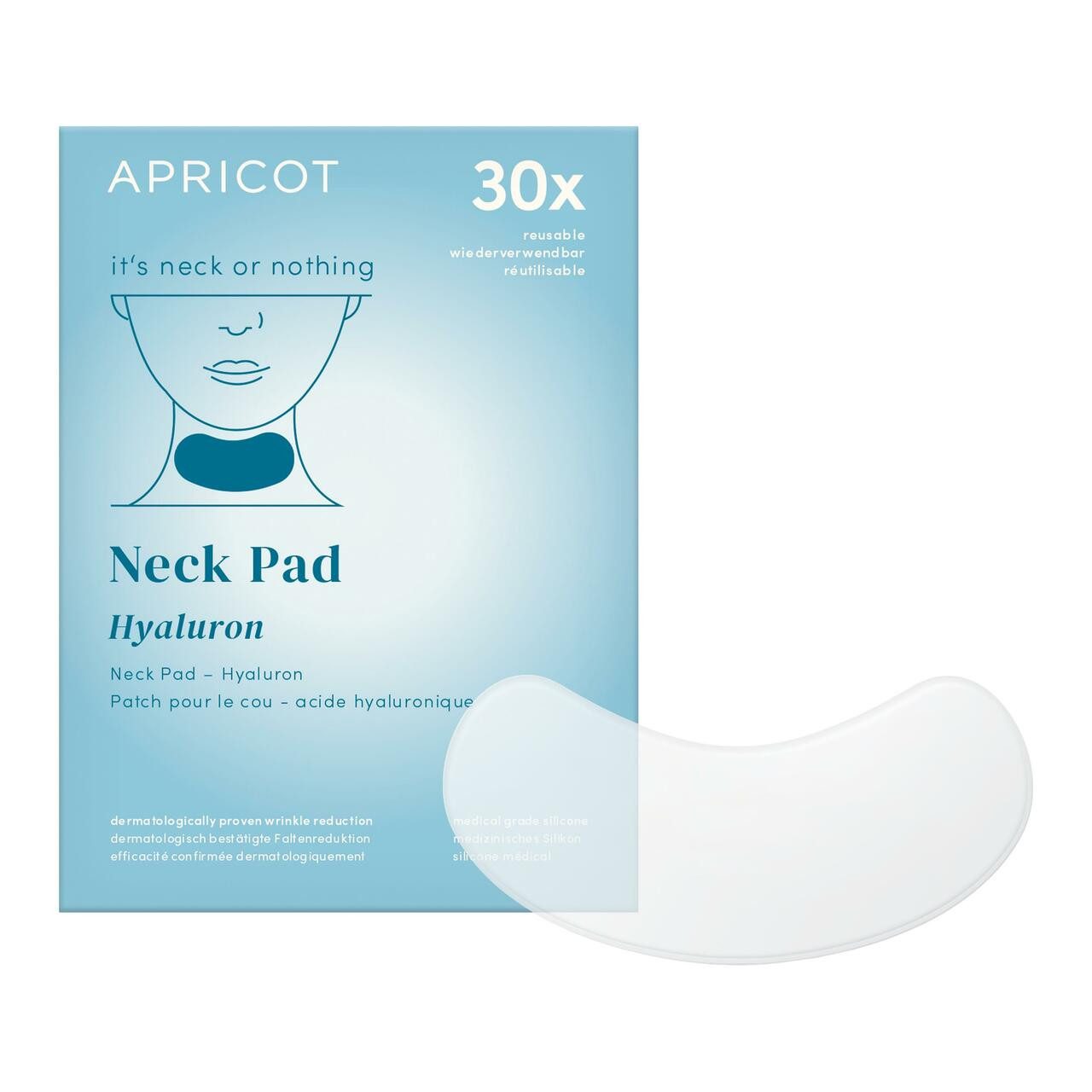 Gesichtspflege Hals Pad Hyaluron "it's neck or nothing" aus medizinischem Silikon - 3