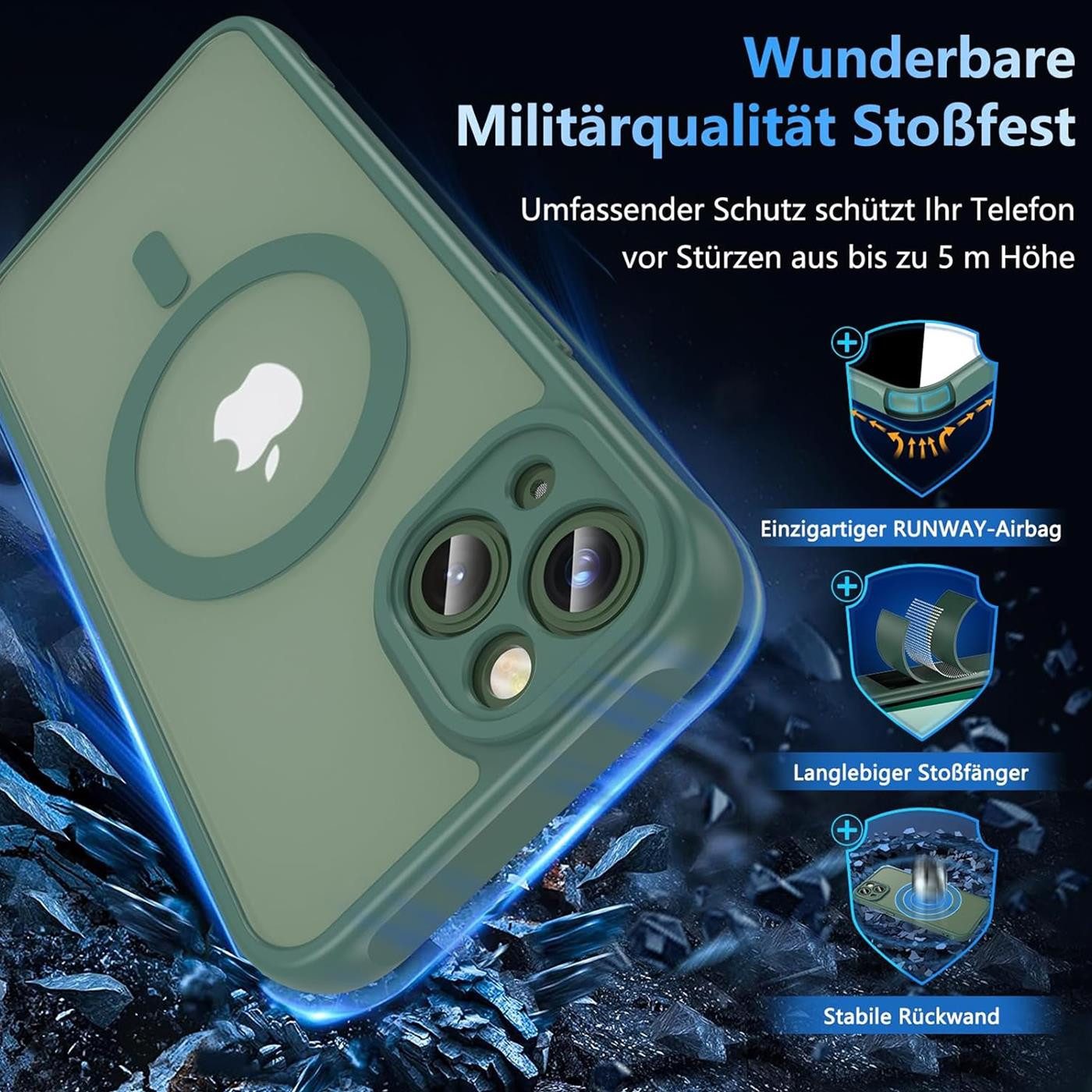 CoolGadget Handyhülle für Apple iPhone 13 6,1 Zoll, Kamera Schutz Hülle Silikon Hard Case Schutzhülle für Magsafe Zubehör – Bild 5 von 5