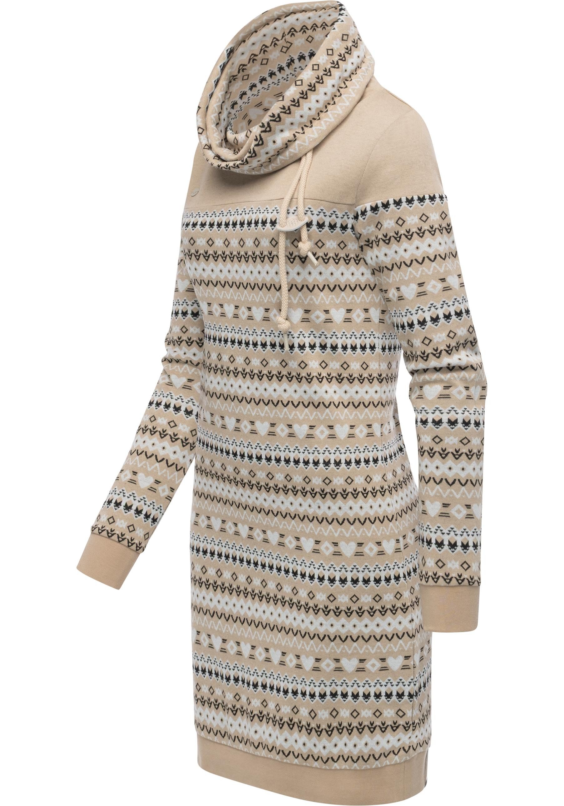 Ragwear Sweatkleid Chlloe Jacquard YOUMODO stylisches Langarmkleid mit vers günstig online kaufen