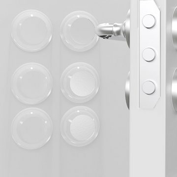 Ailiebe Design Türstopper (6er Set, Silikon), Türpuffer Wandpuffer Gummipuffer 42 mm transparent
