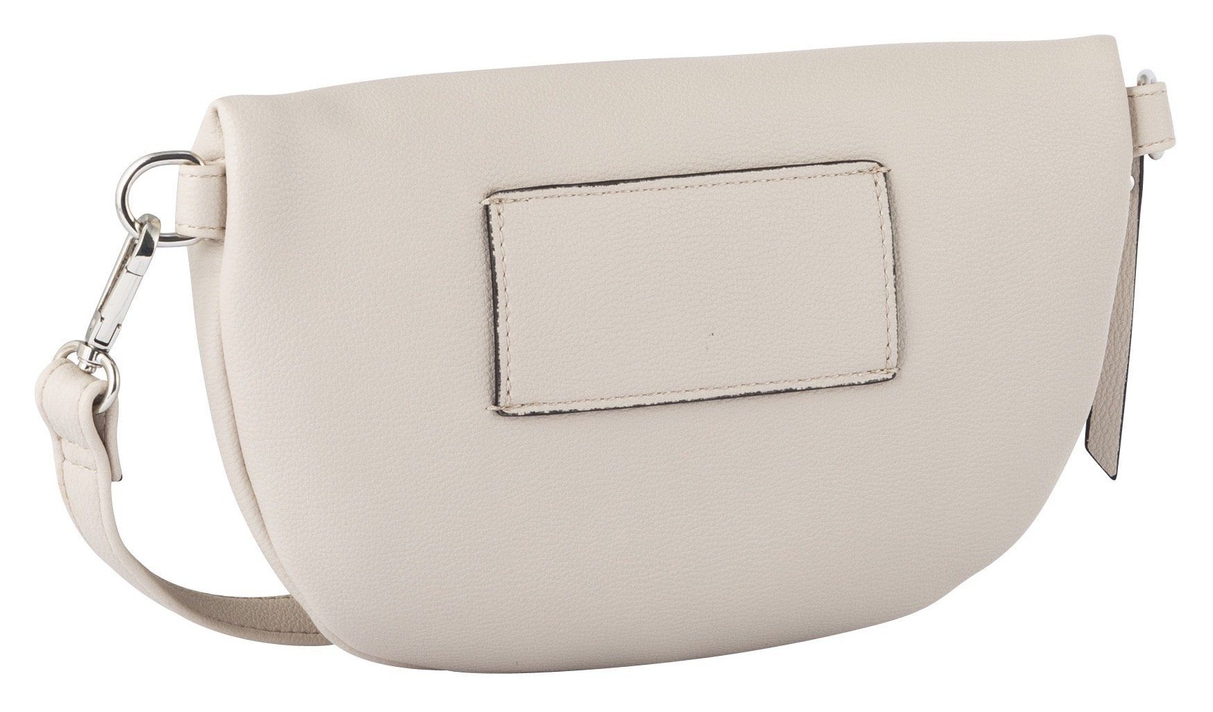 TOM TAILOR Denim Bauchtasche Rosie, vielseitig tragbar, leicht genarbt mit silbernen Nylonreißverschlüssen