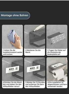 Coonoor Toilettenpapierhalter Toilettenpapierhalter mit Regal (Satz), für Küche und Bad, Storage rack, toilet paper rack, tissue rack, roll paper rack