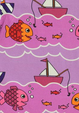 Småfolk Strampler Kurzärmliger strampler mit Boot und Fisch Aus Baumwolle