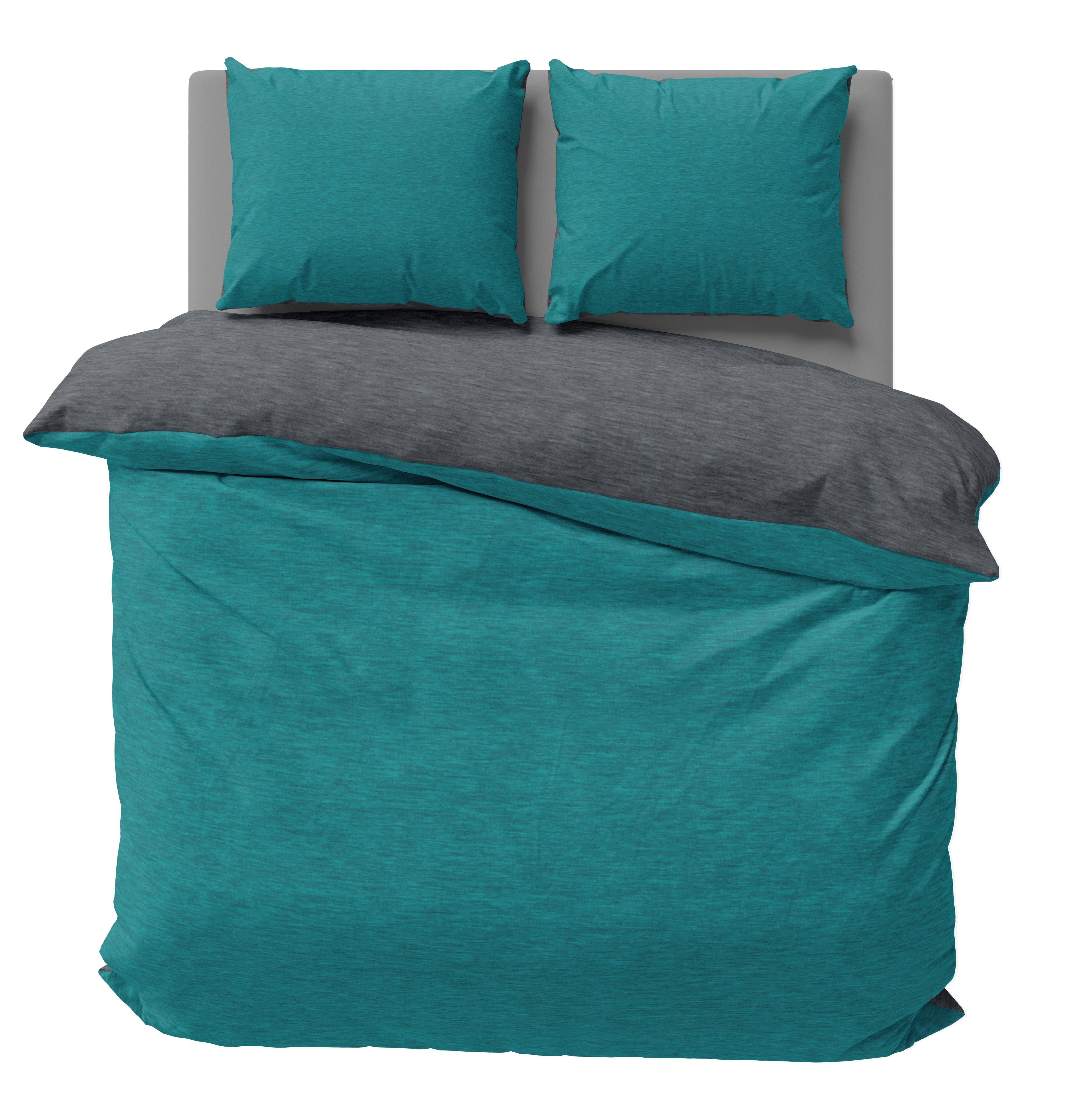 One Home Bettwäsche Wende Melange, Flanell, 3 teilig, meliert, Baumwolle ku günstig online kaufen