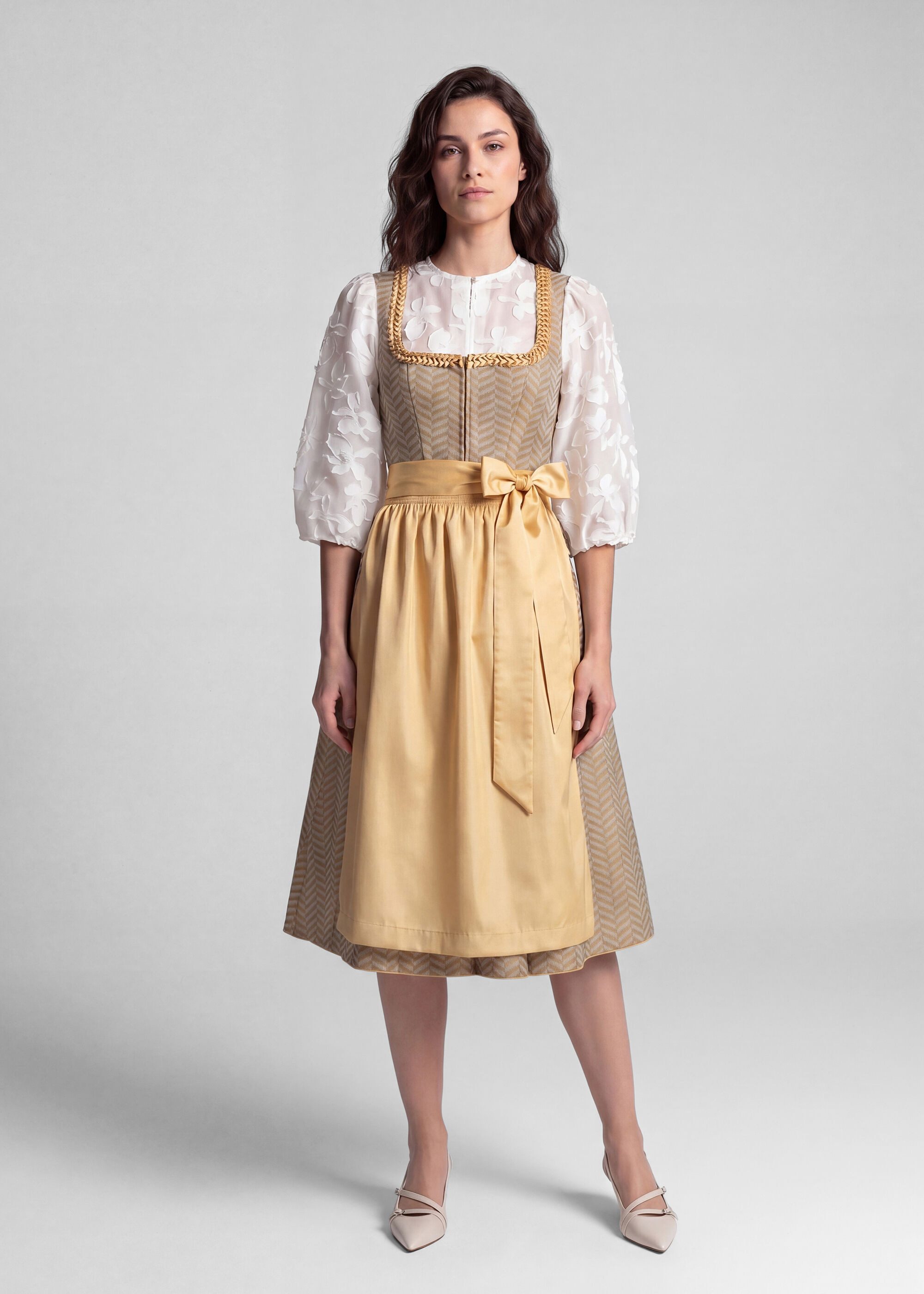 Spieth & Wensky Dirndl Kenia (1-tlg) in Midilänge, mit dekorativer Schürze