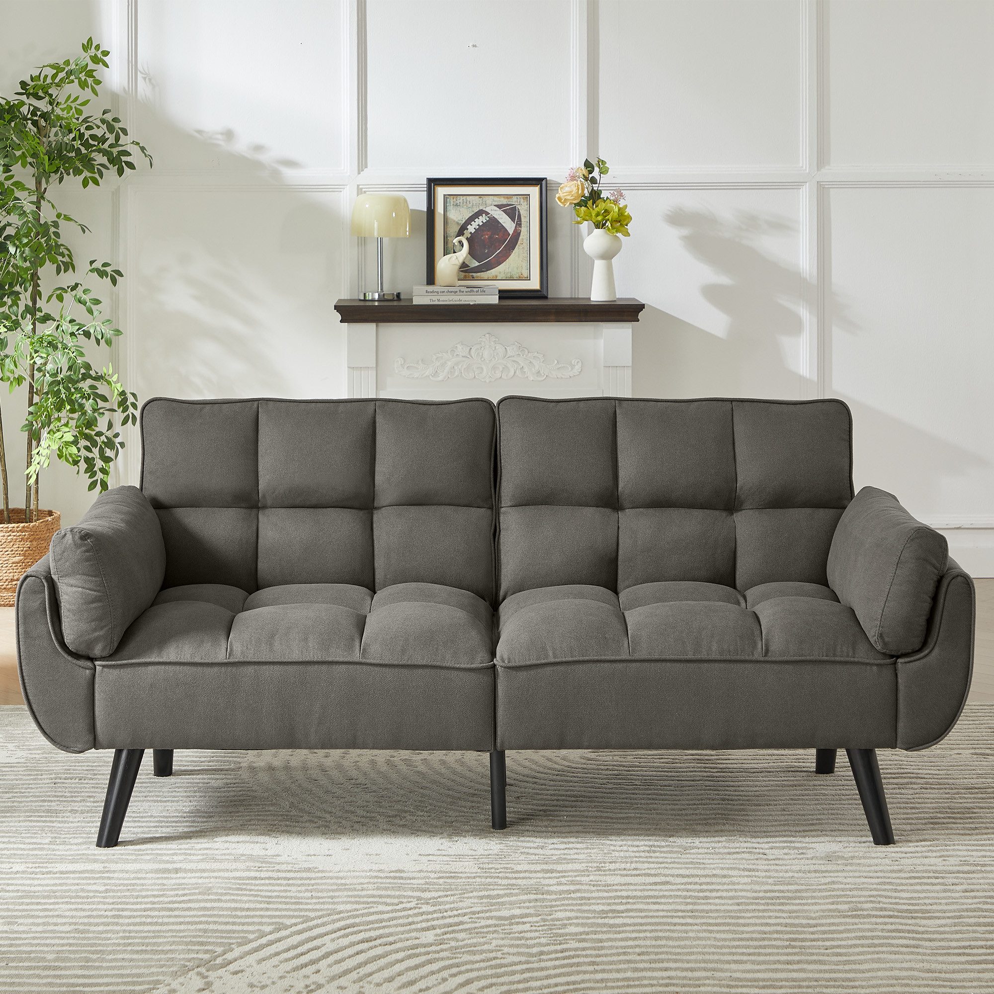Jiexi Sofa Schlafsofa Länge inklusive Armlehnen 170/180/190cm Verstellbare