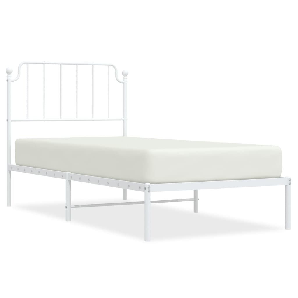 vidaXL Bett Bettgestell mit Kopfteil Metall günstig online kaufen