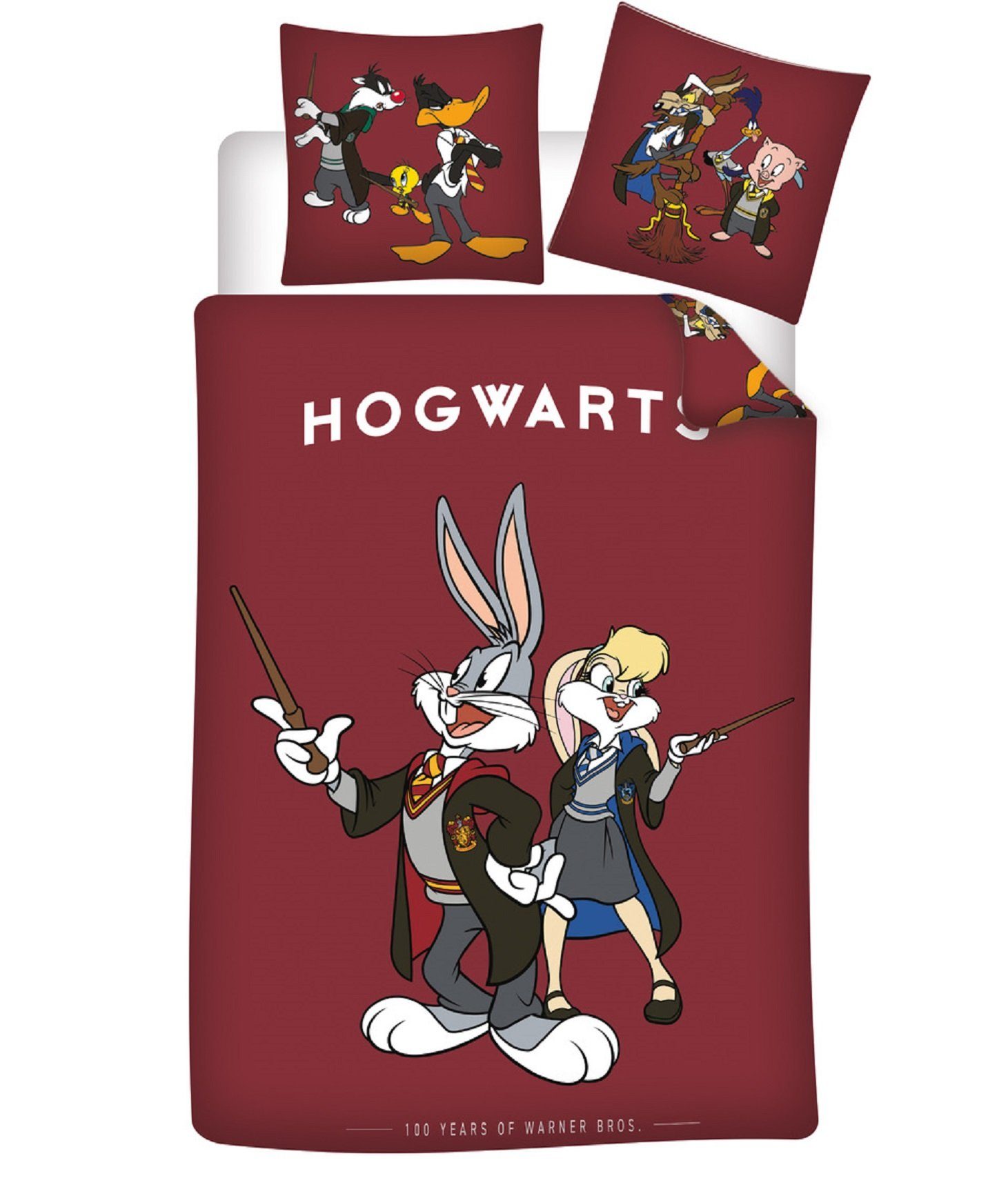 AY!Max Kinderbettwäsche Постельное белье Set Hogwarts Looney Tunes 135 x 200cm, 1 teilig, Langlebig