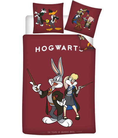 Kinderbettwäsche Bettwäsche Set Hogwarts Looney Tunes 135 x 200cm, AY!Max