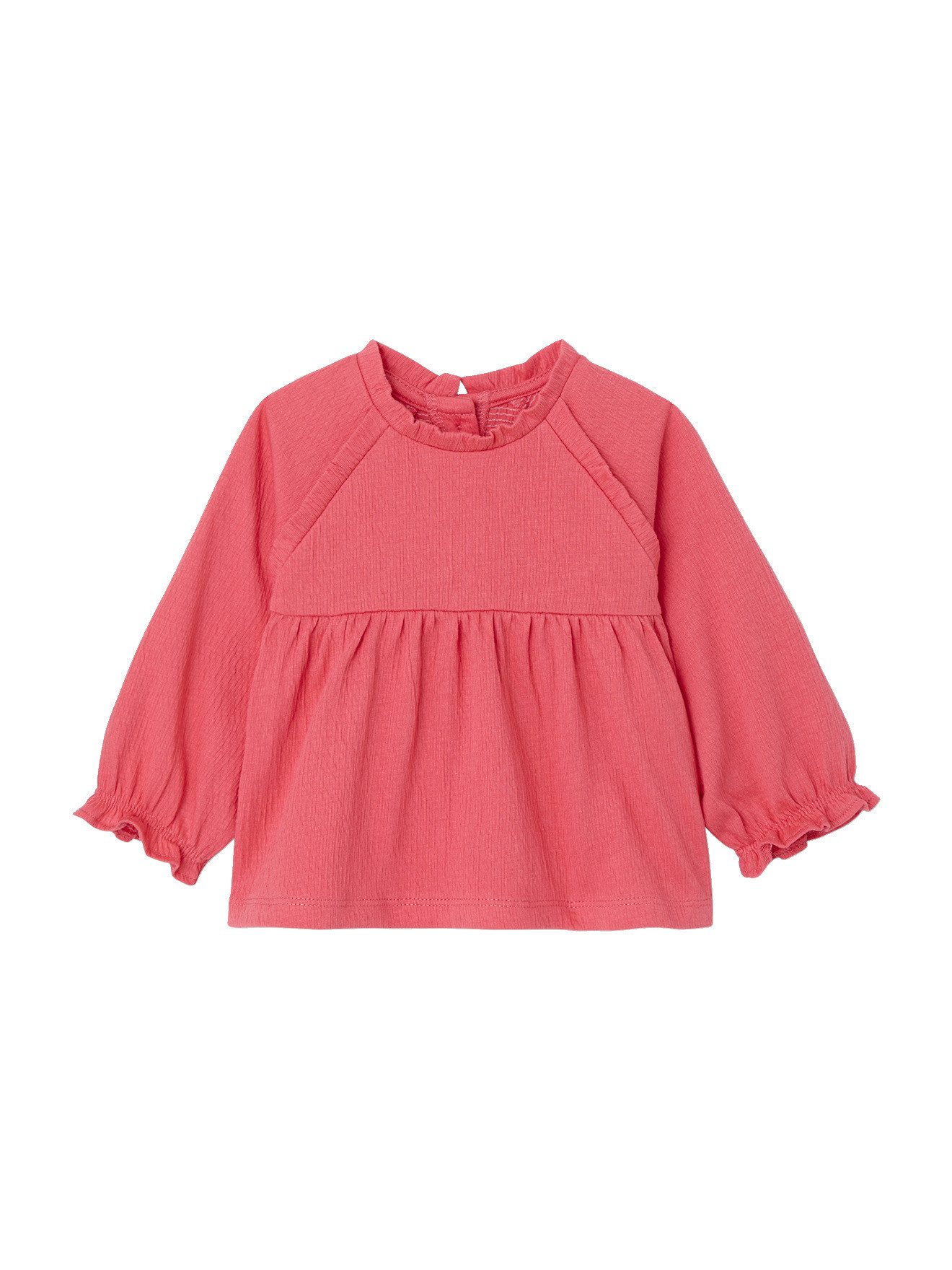 Langarmshirt Baby Blusenshirt mit Volantkragen