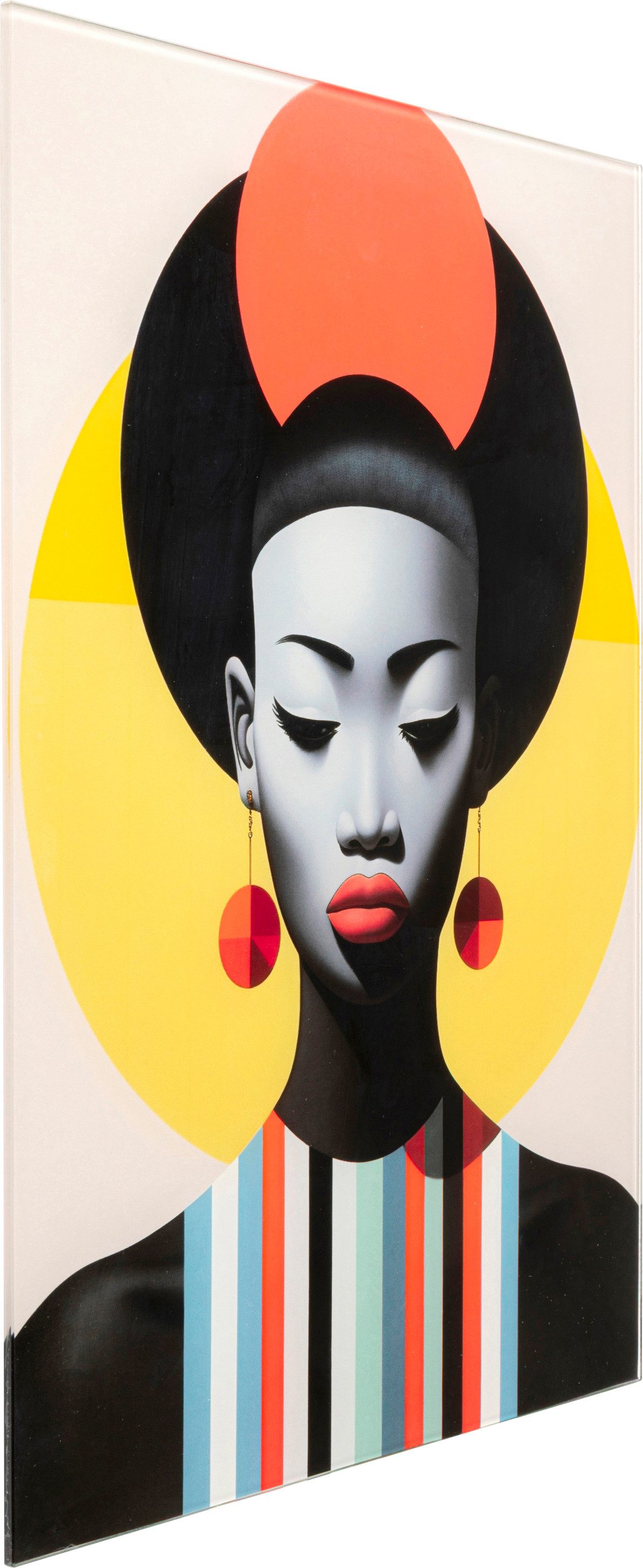 Kare Design Glasbild Muse Retro Lady 30x40cm, (Set, 2 St)