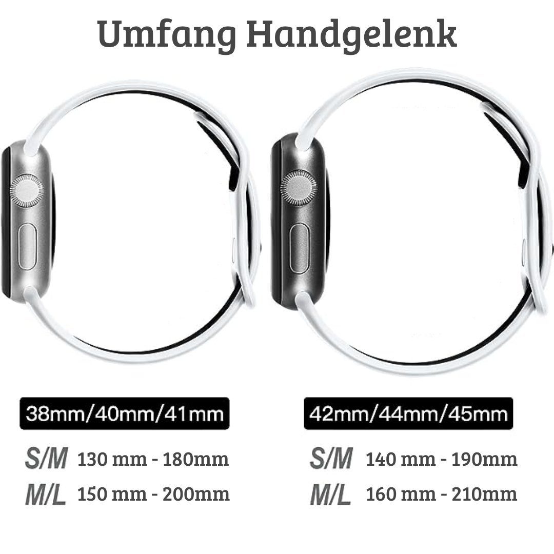 SmartUP Uhrenarmband Sport Silikon Armband für Watch Sportband Ersatz Silikon SE Ultra, Armband Schwarz-Weiß 38/40/41mm 1/2/3/4/5/6/7/8 #1 Apple 42/44/45/49mm