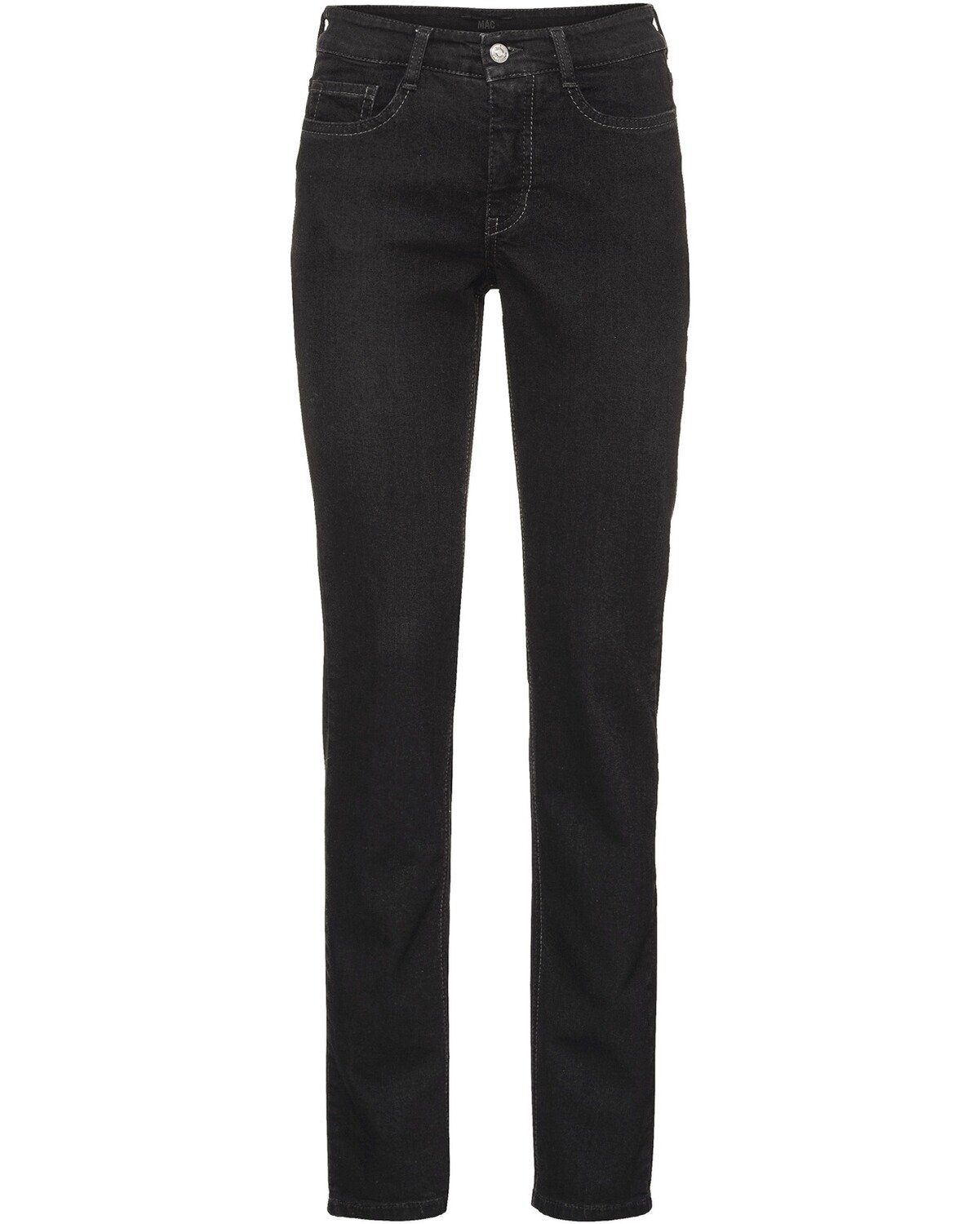 MAC Pipe Jeans Schwarz/L30 Angela 5-Pocket-Jeans