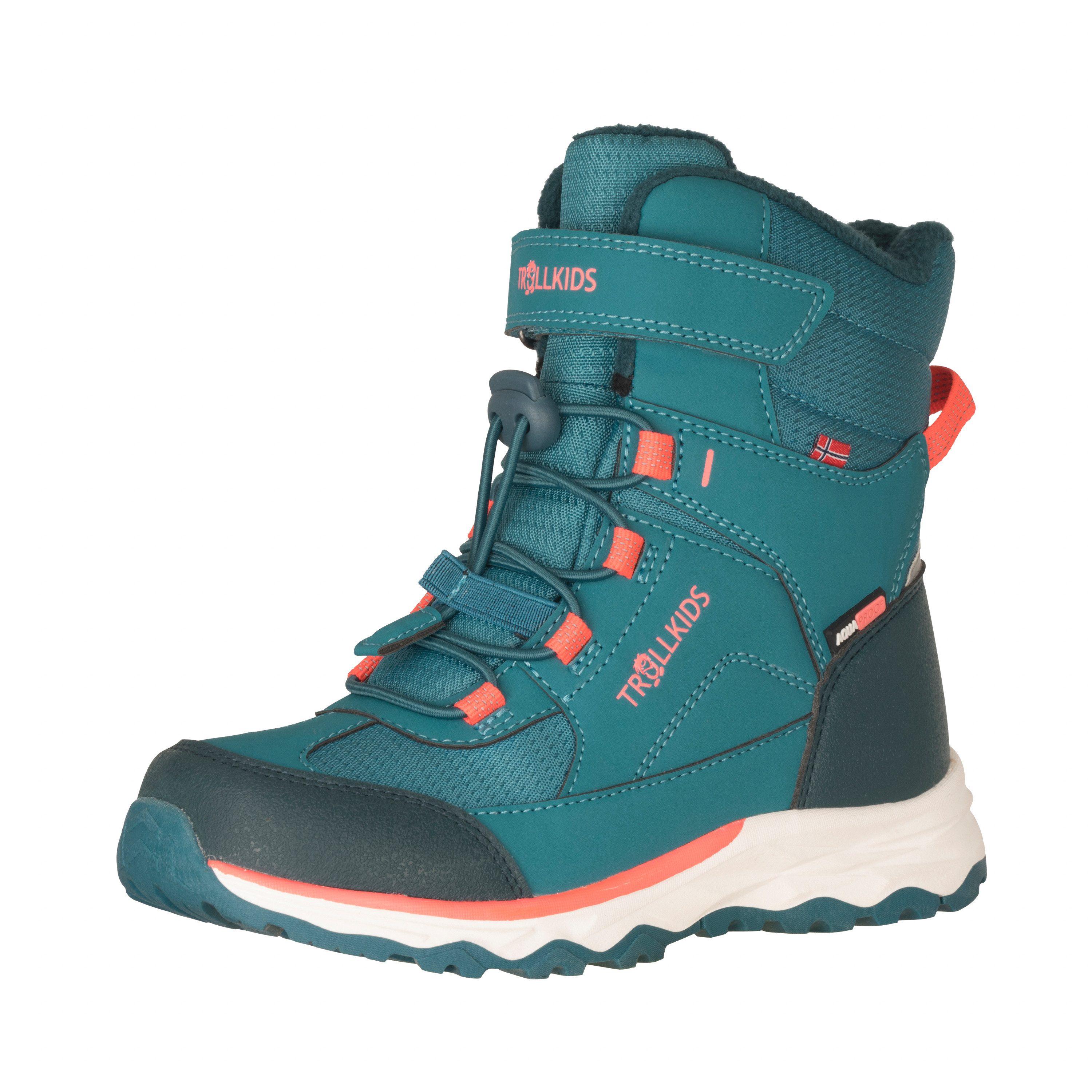 TROLLKIDS KIDS HAFJELL WINTER BOOTS XT Winterstiefel wasserdicht, Klettverschluss, reflektierende Details