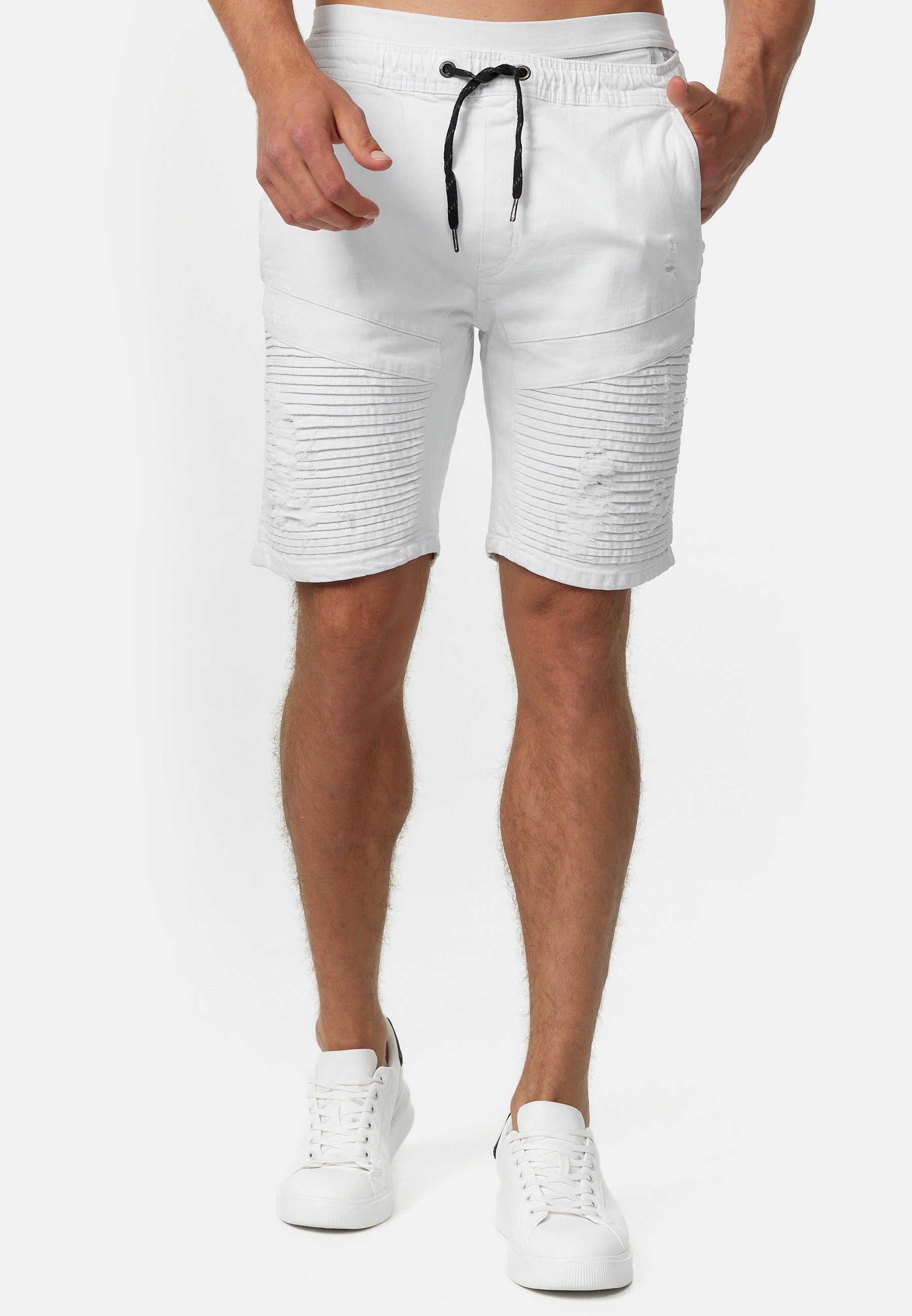 Indicode Jeansshorts Ernest aus elastischer Baumwoll-Qualität günstig online kaufen
