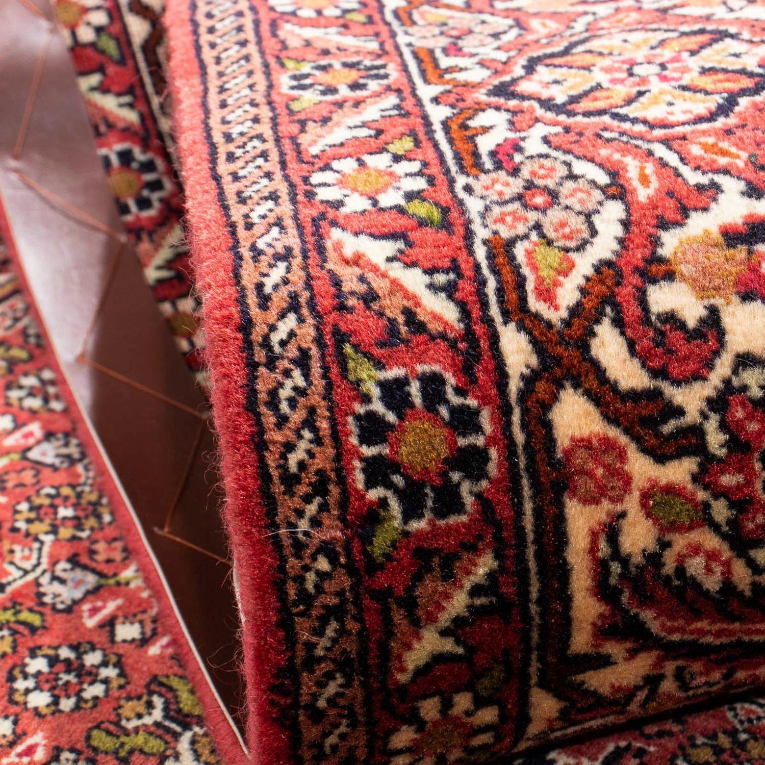 Orientteppich Perser rechteckig, 15 hellrot, x mm, Wohnzimmer, morgenland, 140 Zertifikat cm Einzelstück - - Handgeknüpft, Höhe: - 235 Bidjar mit