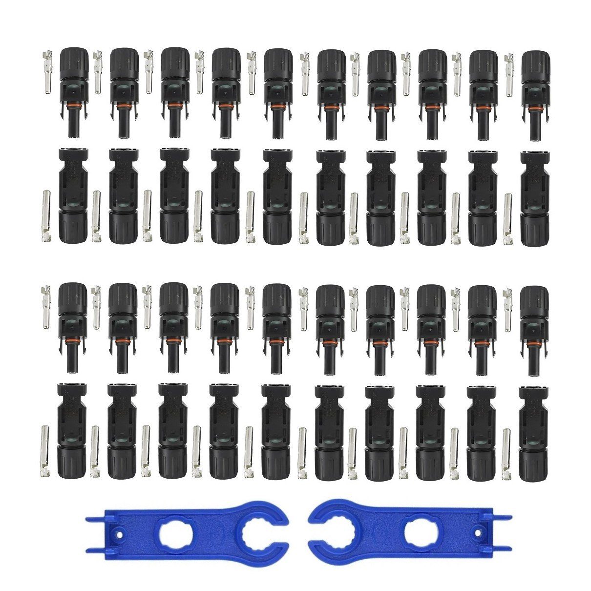 ARLI Solaranlage 20 Paar Solarstecker Solarstecker / Buchse 1500V, (Set, 20-St., Затыкать), für Solarkabel + Schraubenschlüssel Werkzeug Set