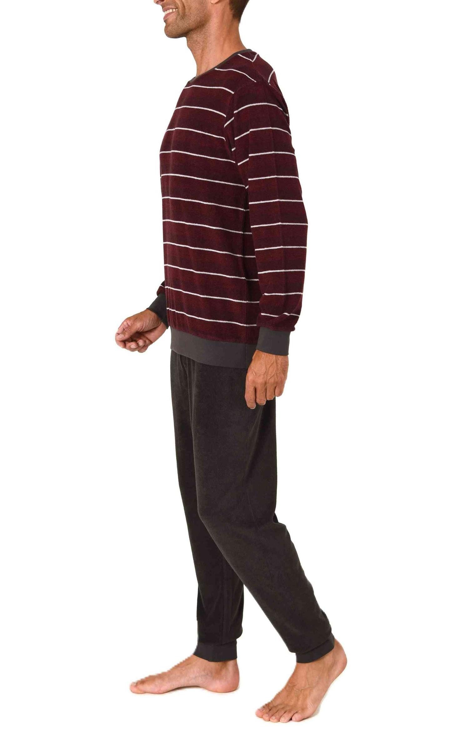 Normann Pyjama Normann Herren Frottee Schlafanzug mit Bündchen - auch in Üb günstig online kaufen