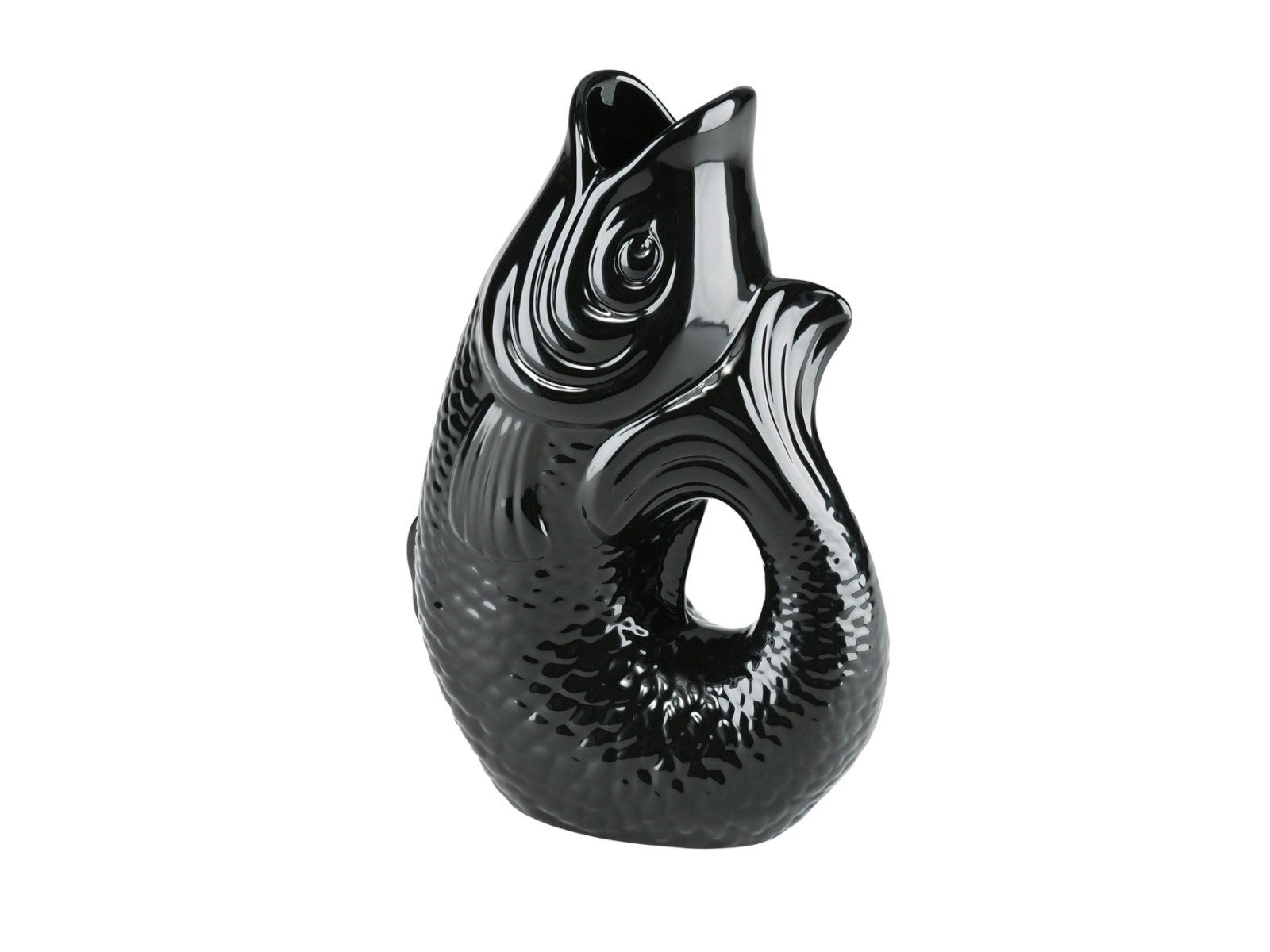 Giftcompany Dekovase Monsieur Carafon Vase / Karaffe Fisch S schwarz 1,2l ( günstig online kaufen