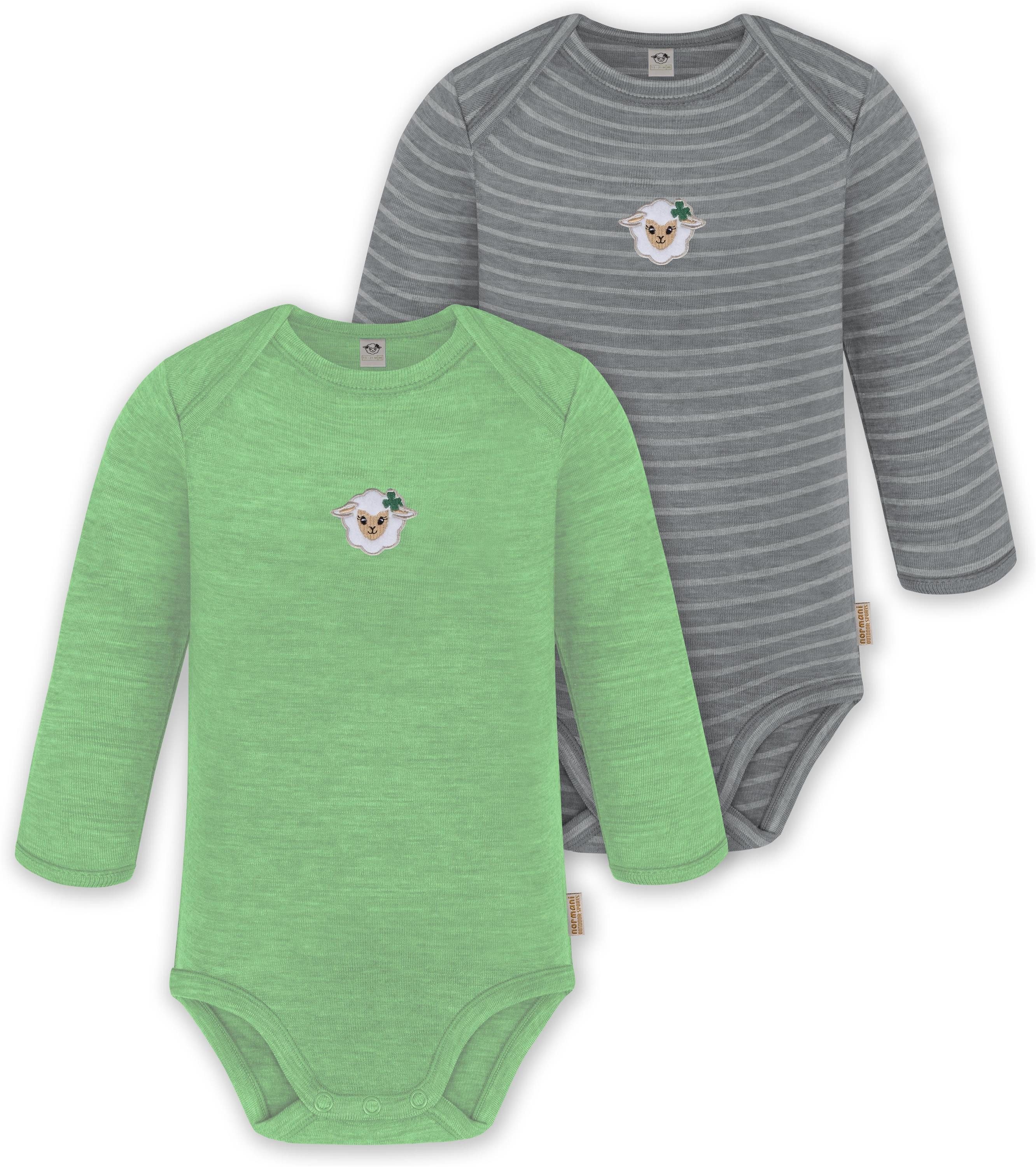 Langarmwickelbody 2er Pack Baby Merino Body Langarm Auckland