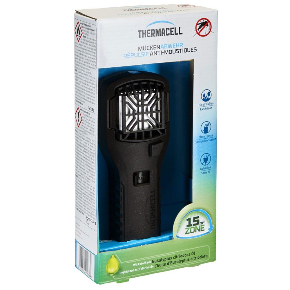 ThermaCell Insektenabwehrgerät MR-300LI Mückenabwehrgerät PT-19 - Schwarz Mückenschutz, Insektenschutzgerät gegen Stechmücken, für Außenbereich
