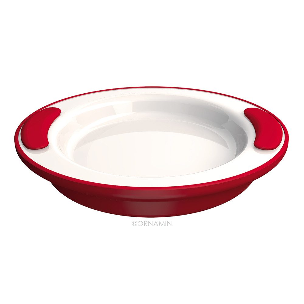 Ornamin Speiseteller ORNAMIN Thermoteller, (2 St), Esshilfe l Alltagshilfe l bruchstabil l Made in Germany