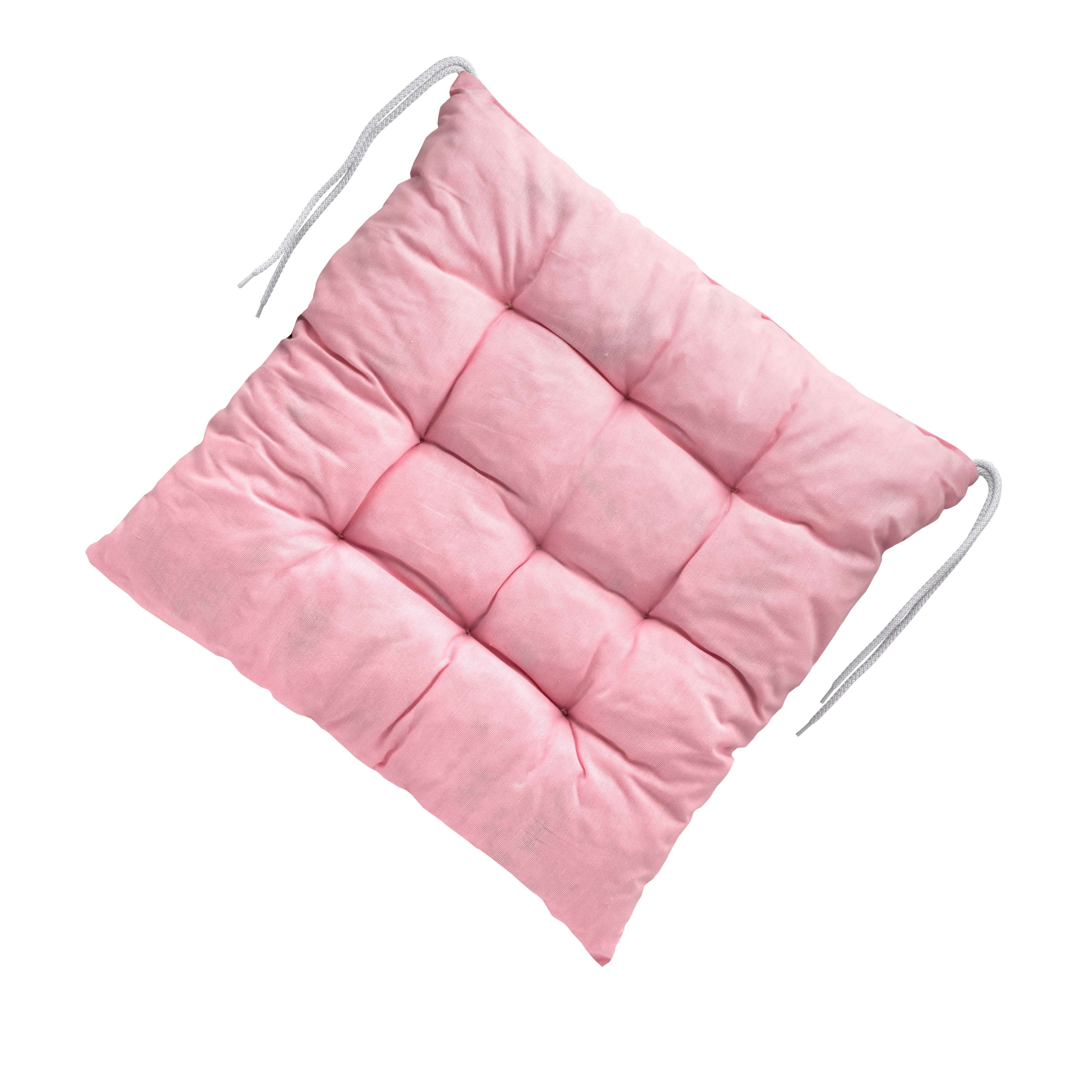 LILENO HOME Stuhlkissen - Wende Подушки für Gartenstuhl oder Küchenstuhl 40x40x6 cm, Bequeme Indoor u. Outdoor Stuhlauflage als Stuhl Подушки Rosé