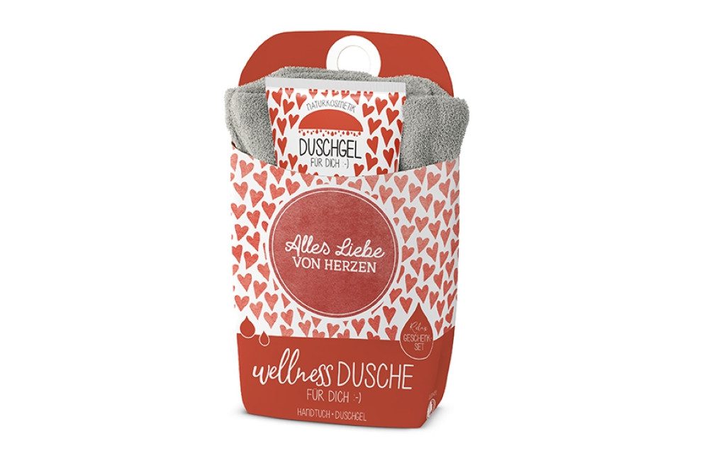 Duschgel la Vida Wellnessdusche Geschenkset Handtuch + Duschgel