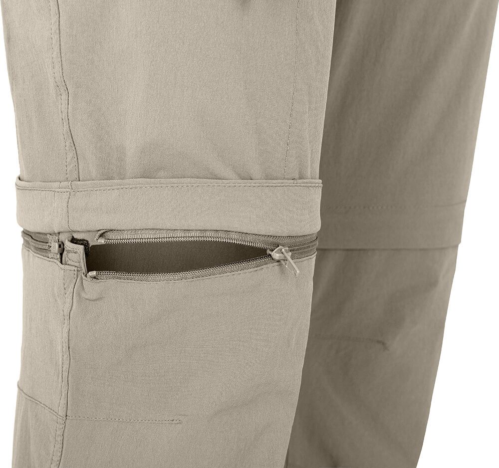 Bergson Outdoorhose BENNETT Zipp-Off (slim) Damen Wanderhose, vielseitig, pflegeleicht, Normalgrößen, beige