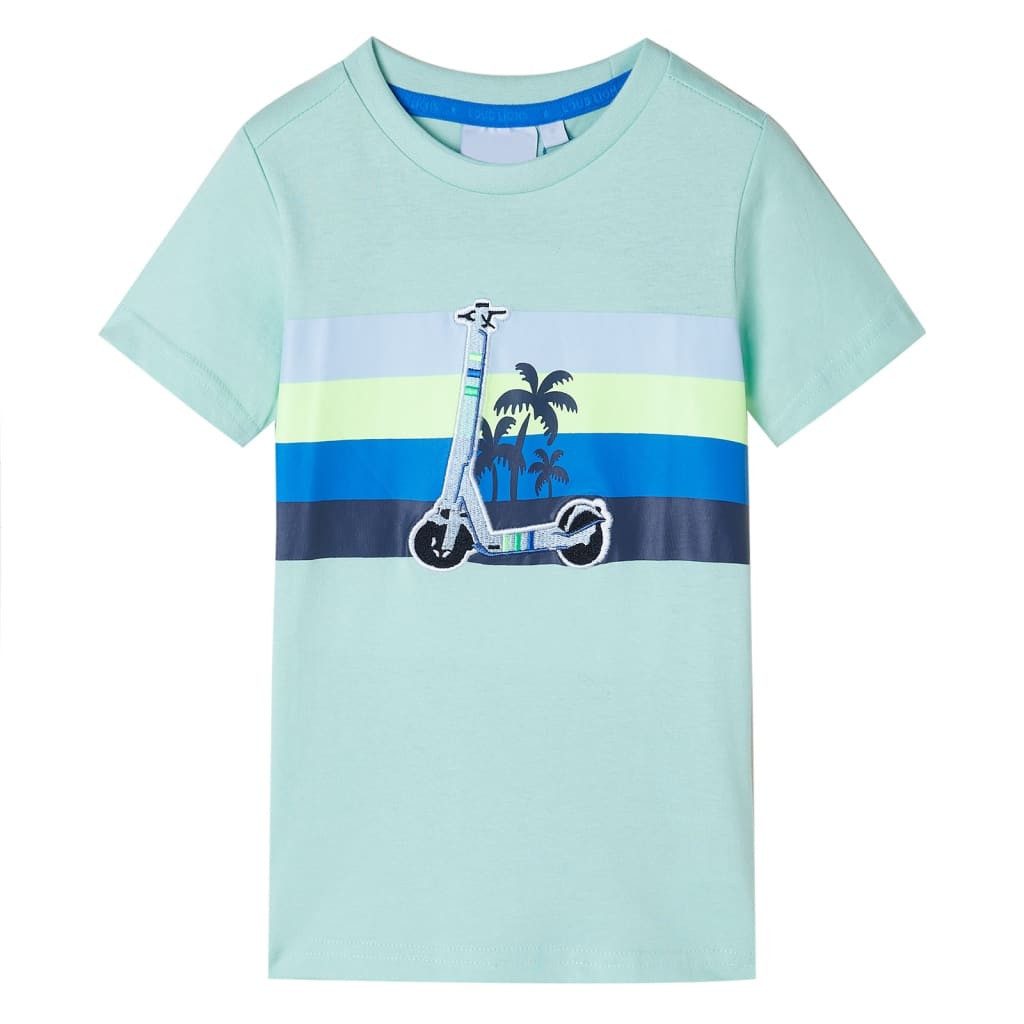 T-Shirt Kinder-T-Shirt Helles Minzgrün 140