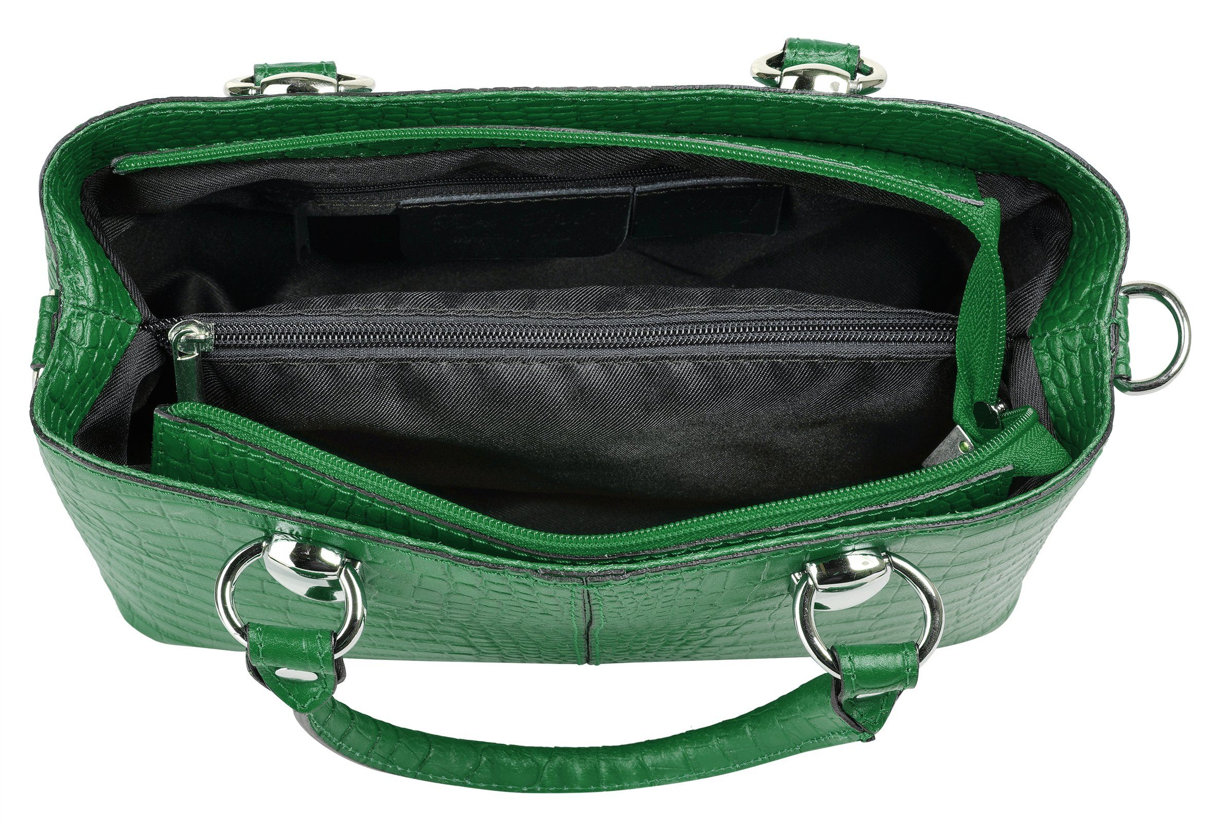Cluty Umhängetasche (1-tlg), echt Leder, Made in Italy