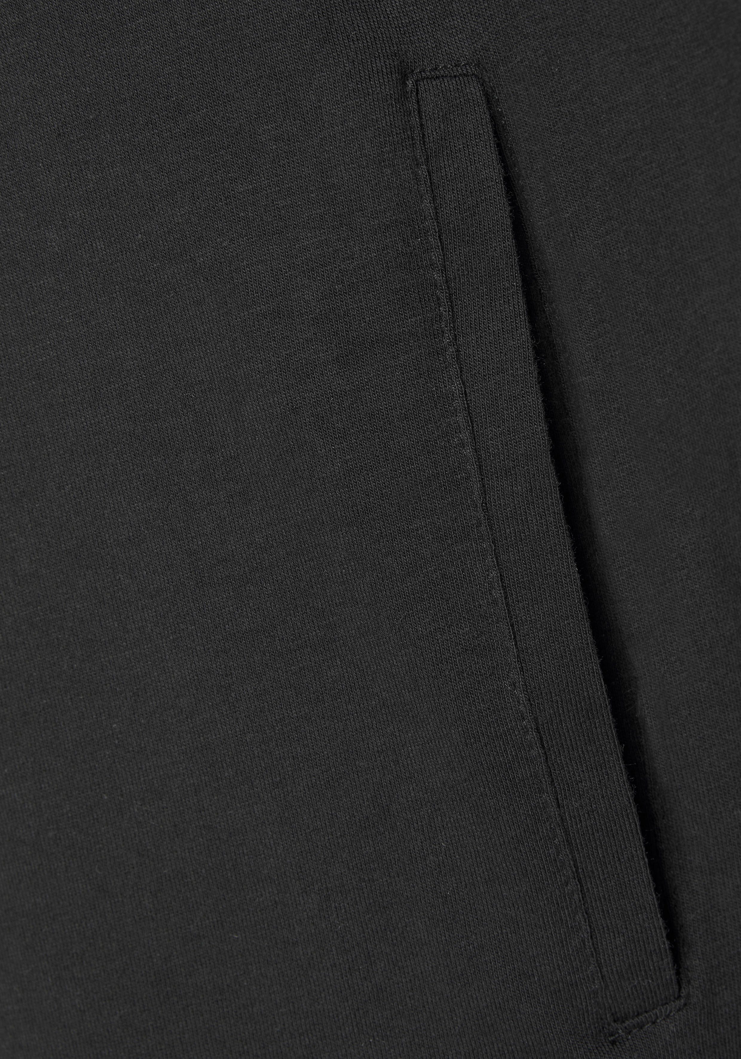 LASCANA Frontprint Sleepshirt 3/4-Ärmeln kleinem schwarz-violett mit und