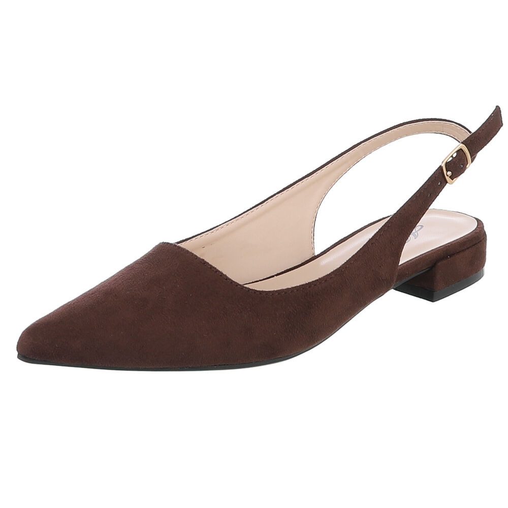 Ital-Design Damen Schnürstiefel Combat-Style mit Schnalle Schnürpumps (92078858) Blockabsatz Schnür- & Riemchenpumps in Braun