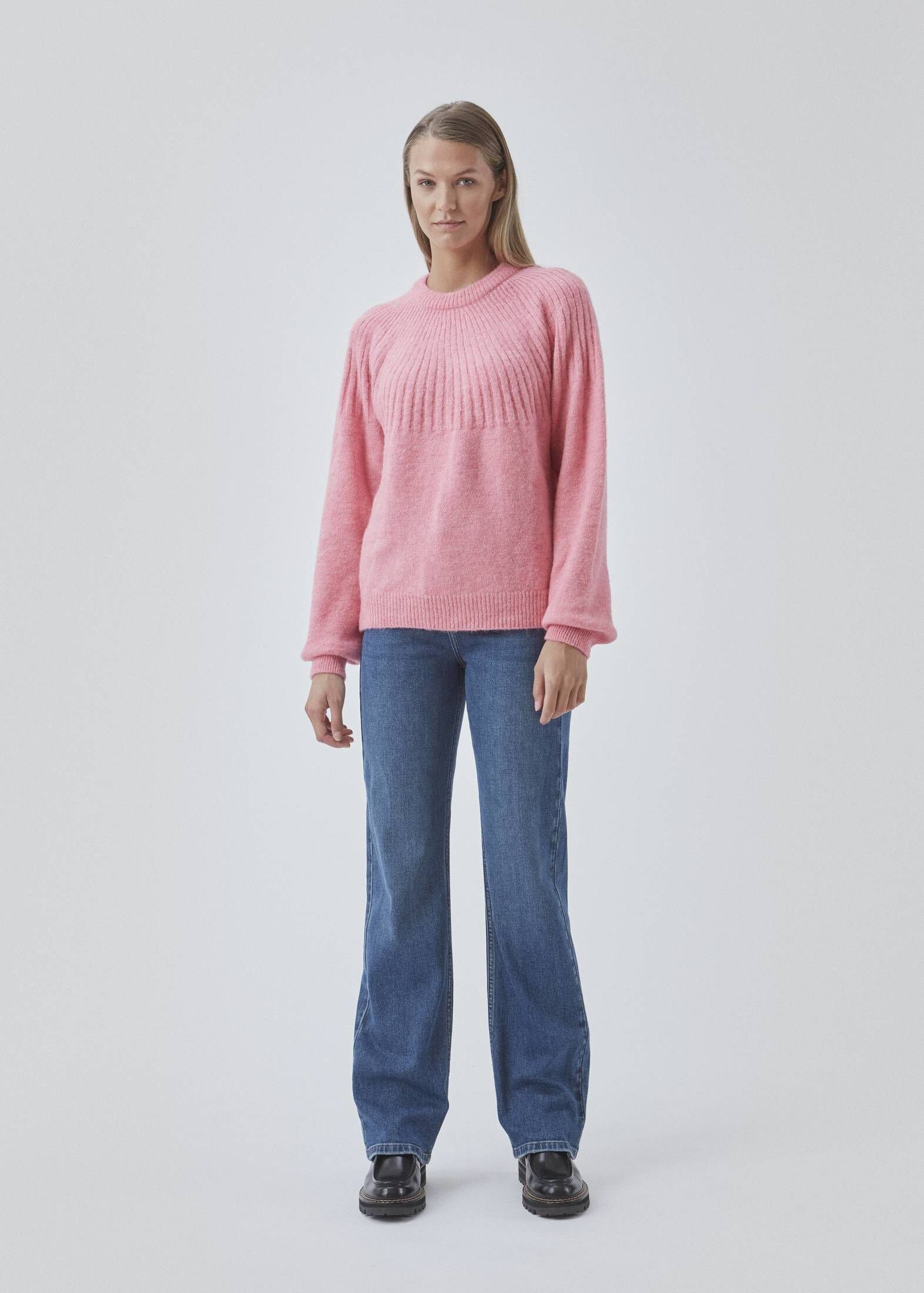 Pullover O-NECK Modström (71) TRUCE Damen T-Shirt pink (1-tlg)