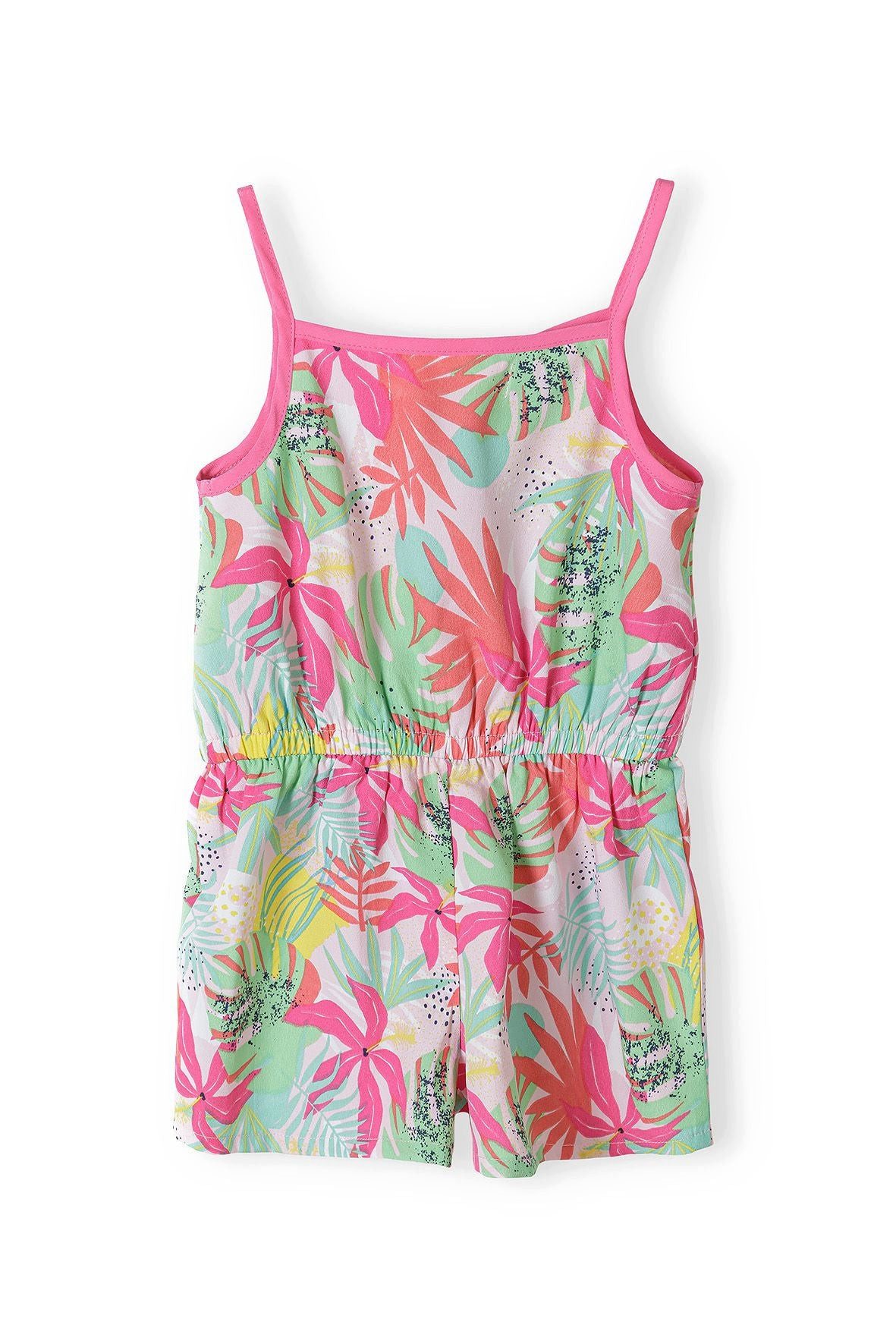 MINOTI Playsuit für Mädchen mit Tropenprint Knopfleiste im Rücken