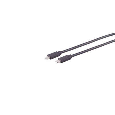 Kabelbude.eu USB Kabel Typ-C Verbindungskabel, 2.0, 100W, schwarz USB-Kabel, (200 cm)