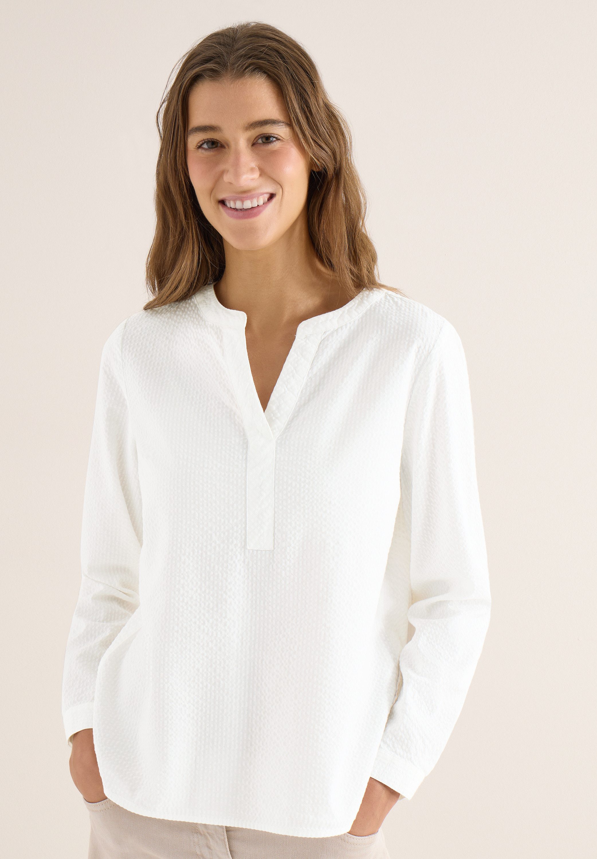 CECIL Langarmbluse im soften Baumwoll-Mix günstig online kaufen