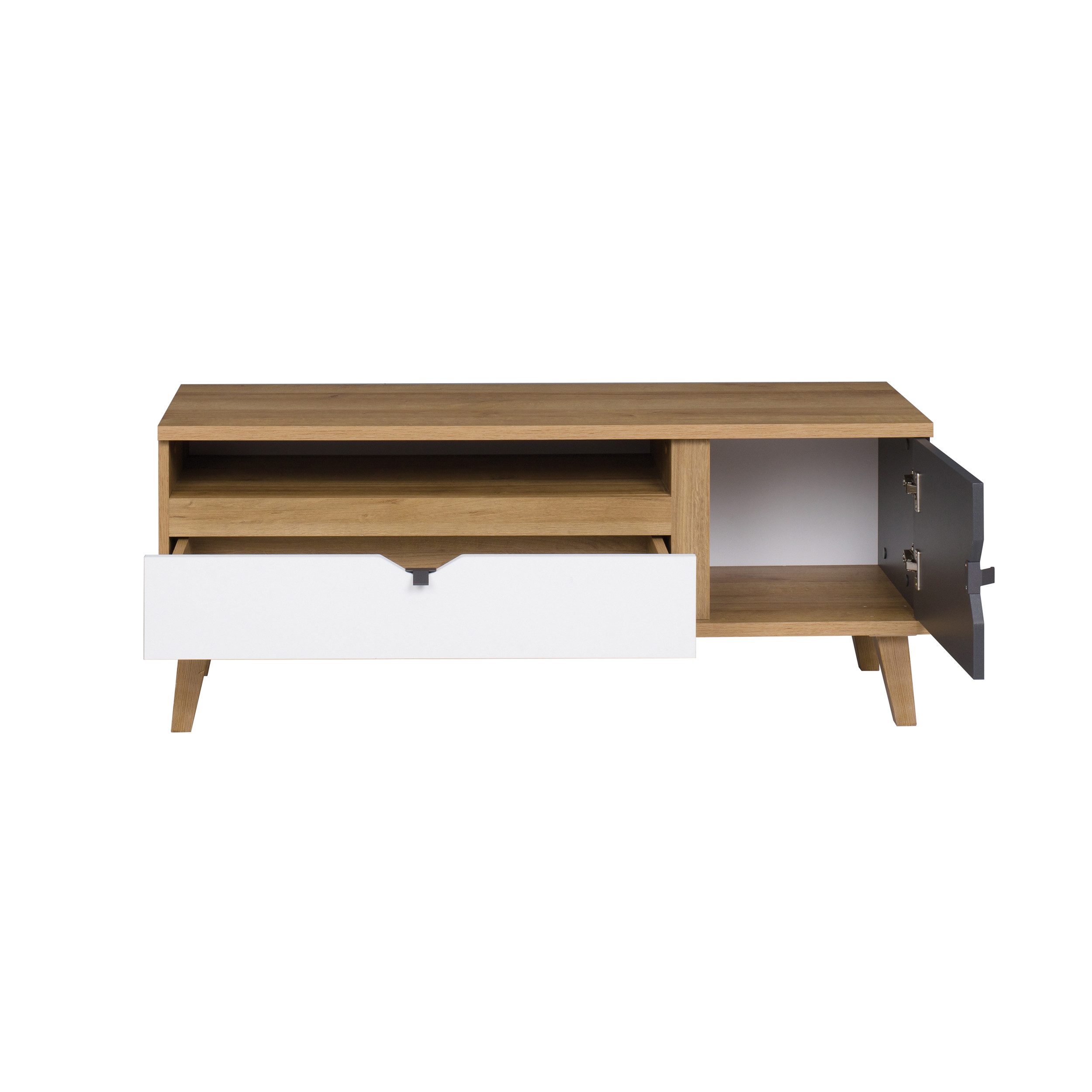 Beautysofa TV-Schrank MORENO mit 1 Tür und 1 Schublade (ideal für Jugendzimmer) Breite 120 cm