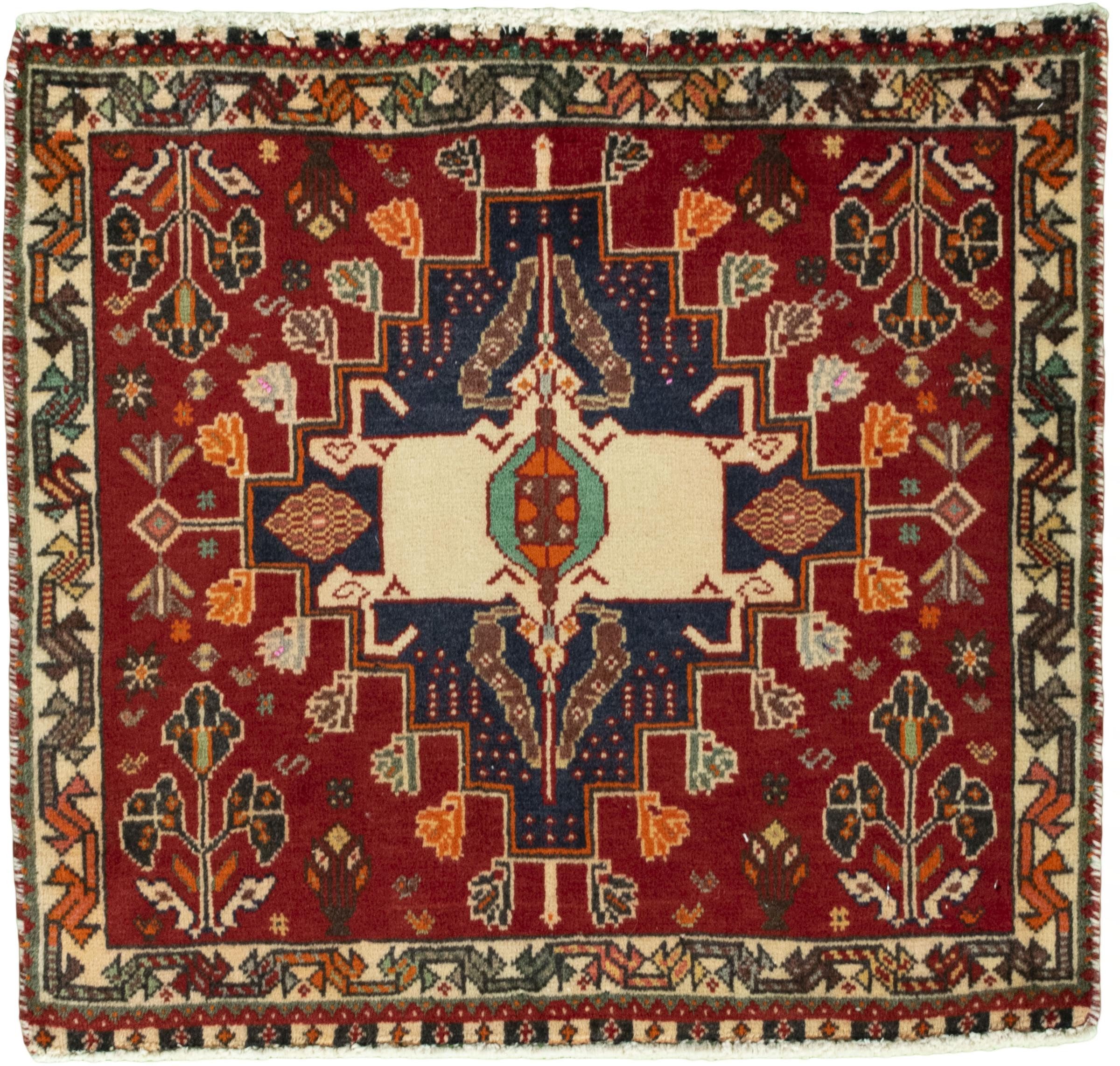 Nain Trading Orientteppich Shiraz 64x57 Handgeknüpfter Orientteppich / Perserteppich, rechteckig, Höhe: 10 mm