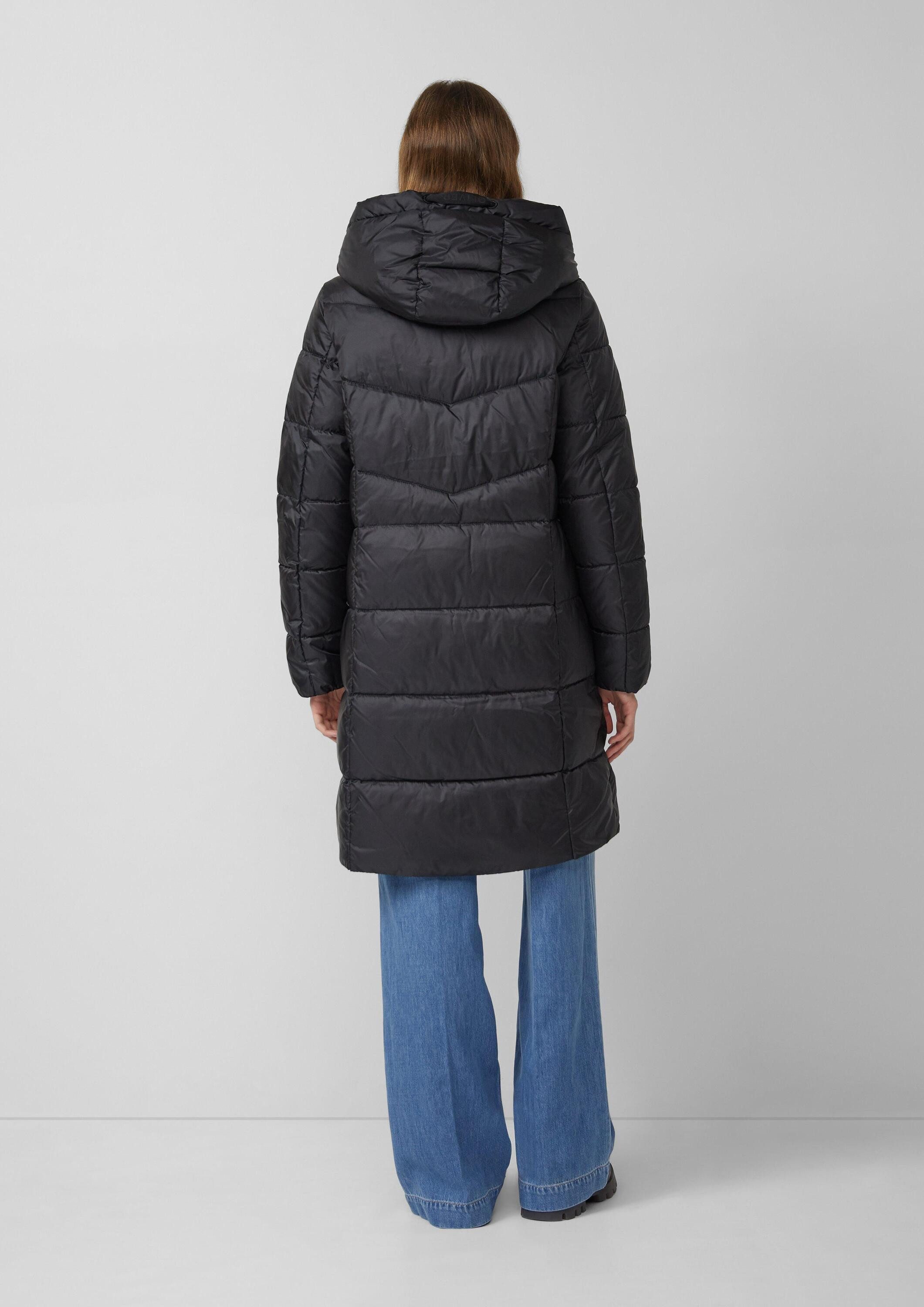 s.Oliver Wintermantel Outdoor-Mantel Steppmantel mit Stehkragen und Kapuze