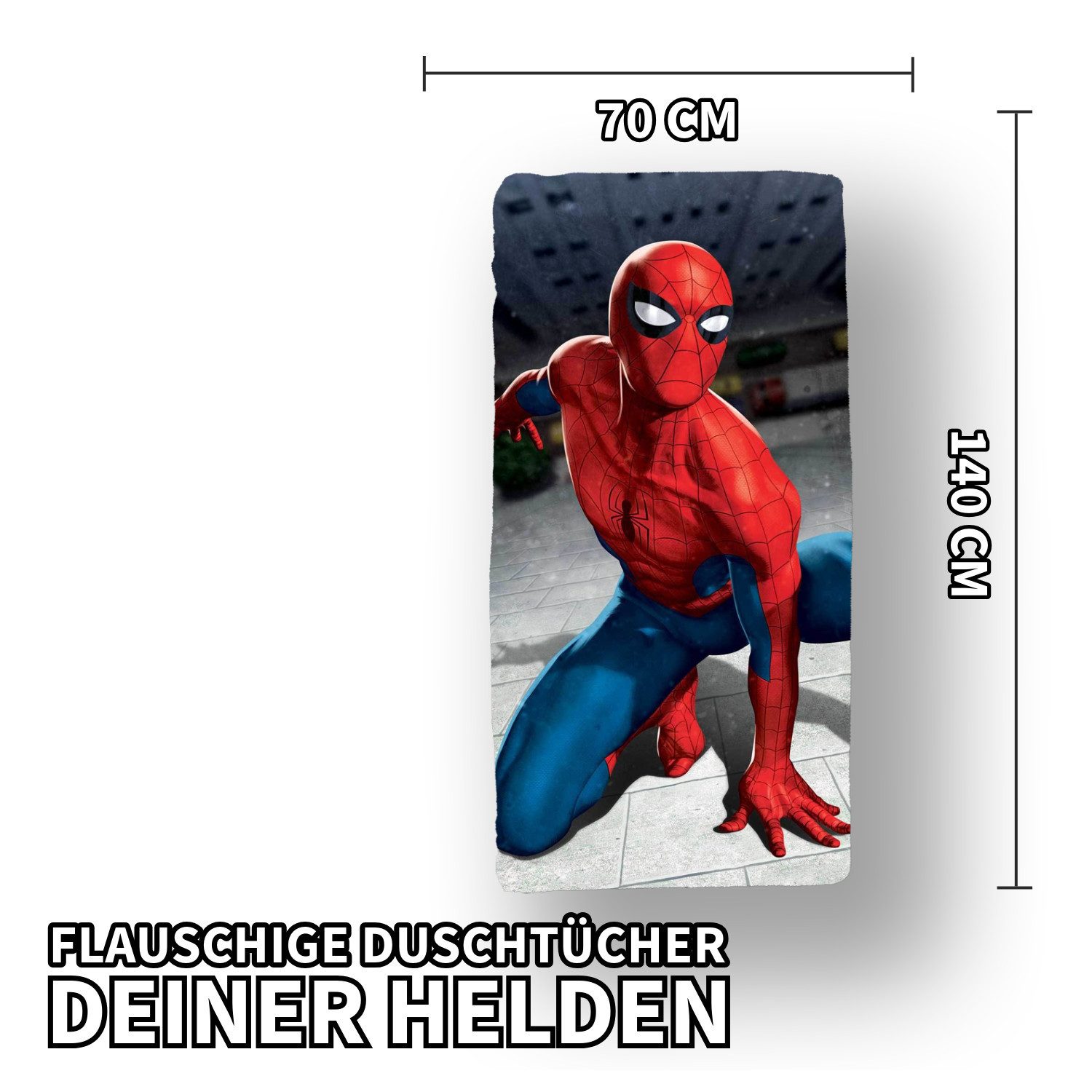 Spiderman Handtücher Spiderman Duschtuch Badetuch Strandtuch Velourstuch 70 x 140cm