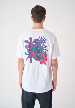 Cleptomanicx T-Shirt Flowers mit coolem Front- und Rückenprint
