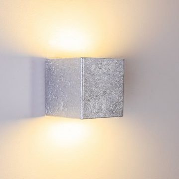 hofstein Wandleuchte »Pavia« LED Wandlampe in Silber aus Metall, 3000 Kelvin, mit 350 Lumen, für das Wohnzimmer, Schlafzimmer Leuchte, Wandspot Flur