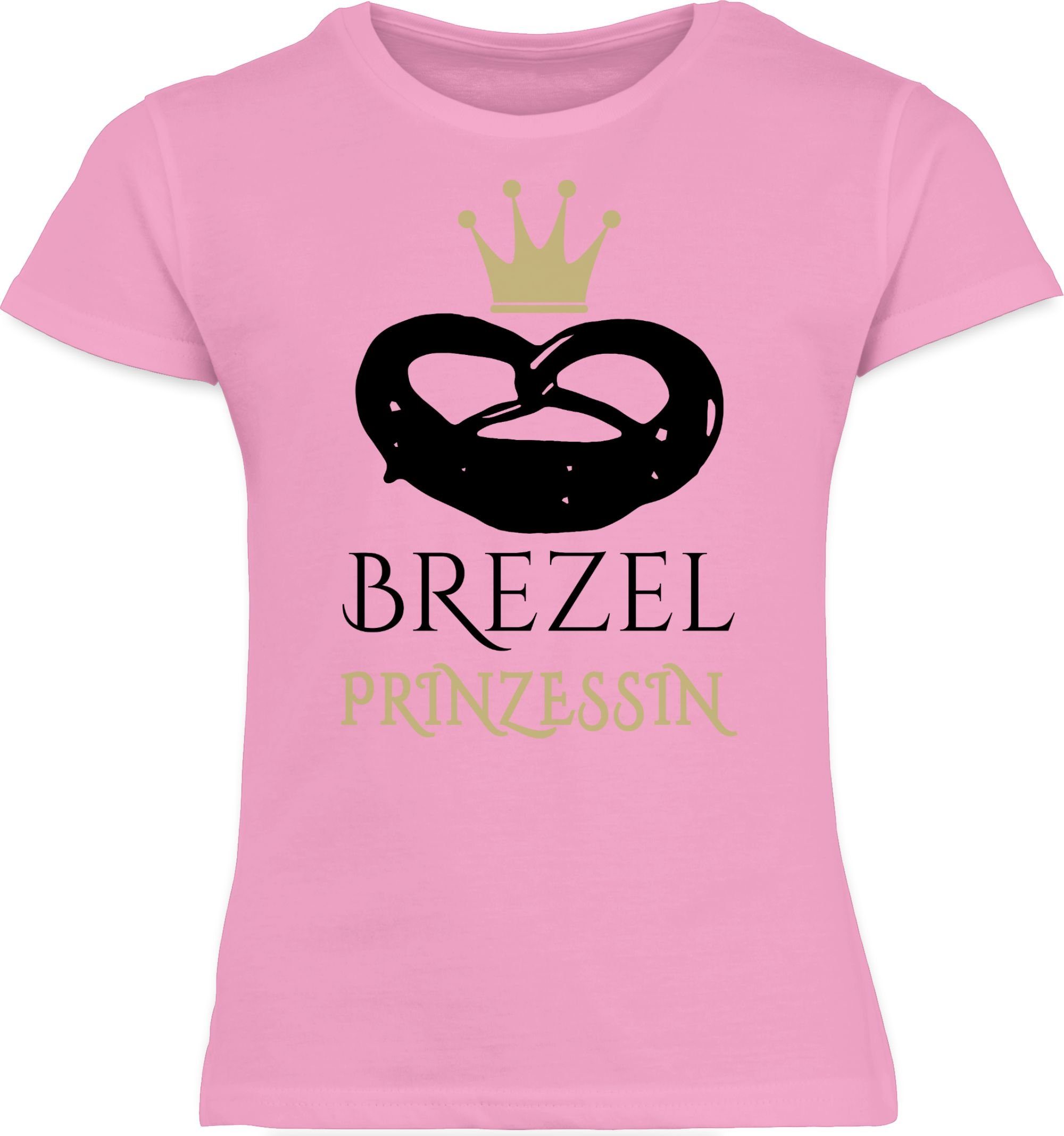 Shirtracer Kinder T-Shirt Outfit Prinzessin Rosa Mode 2 Brezel für Oktoberfest