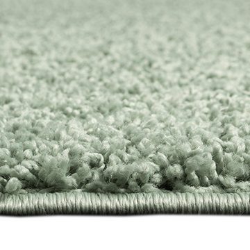Teppich Wohnzimmer Teppich flauschig warm • in grün, Carpetia, rund, Höhe: 30 mm