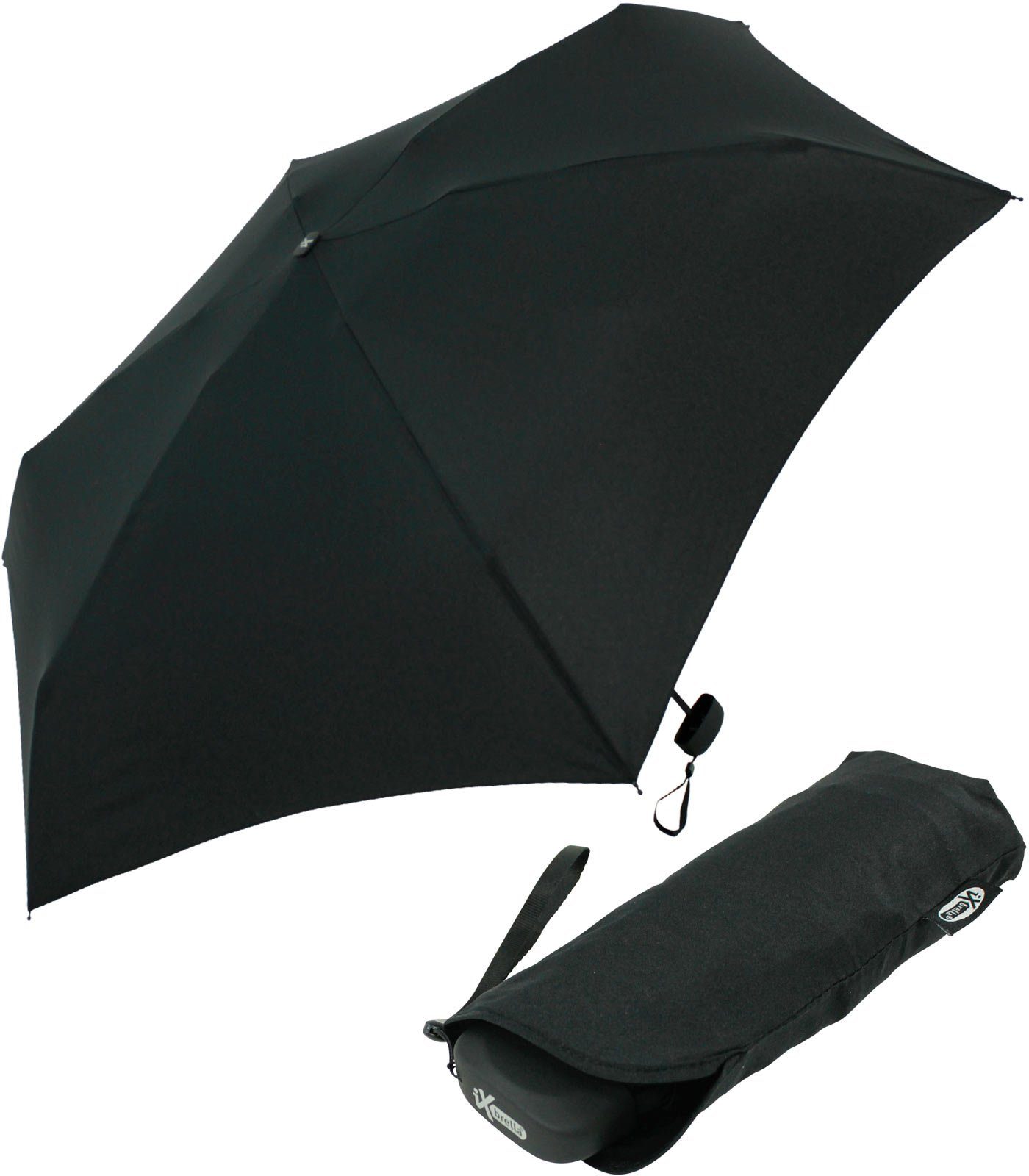 iX-brella Taschenregenschirm Super Mini 18 cm kleiner Schirm mit 94cm großem Dach, super-mini