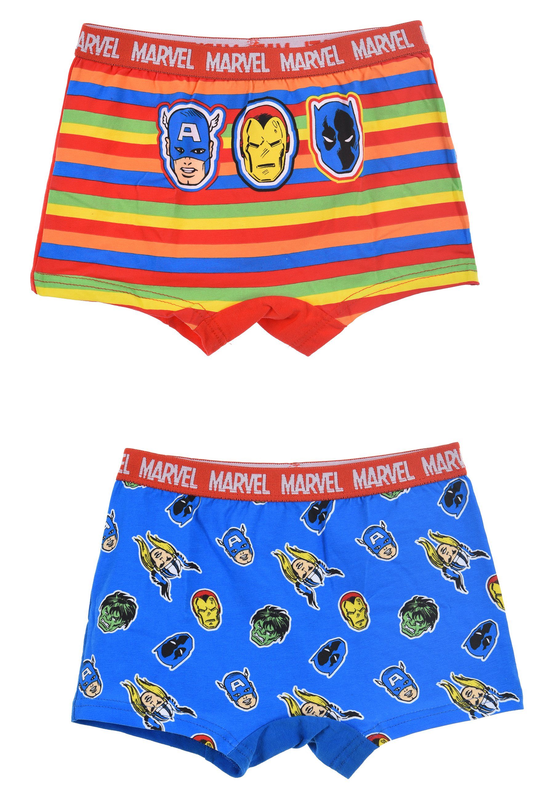 AVENGERS Man Pants Kinder Unterhosen (2-St) Jungen Iron The Captain America Boxershorts
